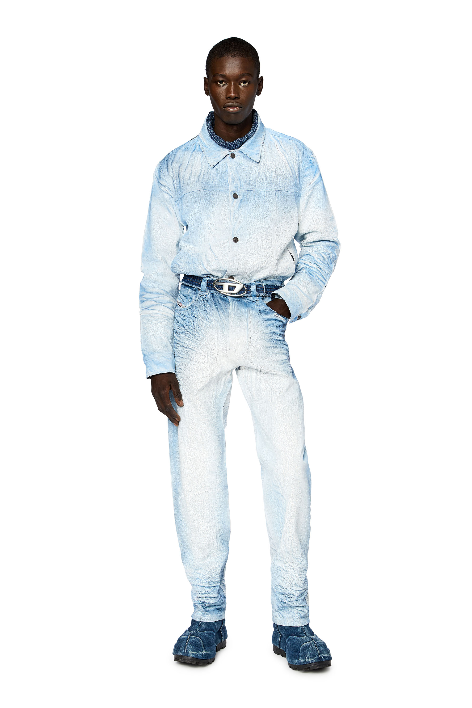 Diesel - Straight Jeans 2010 D-Macs 0NLAW, Light Blue - Image 4
