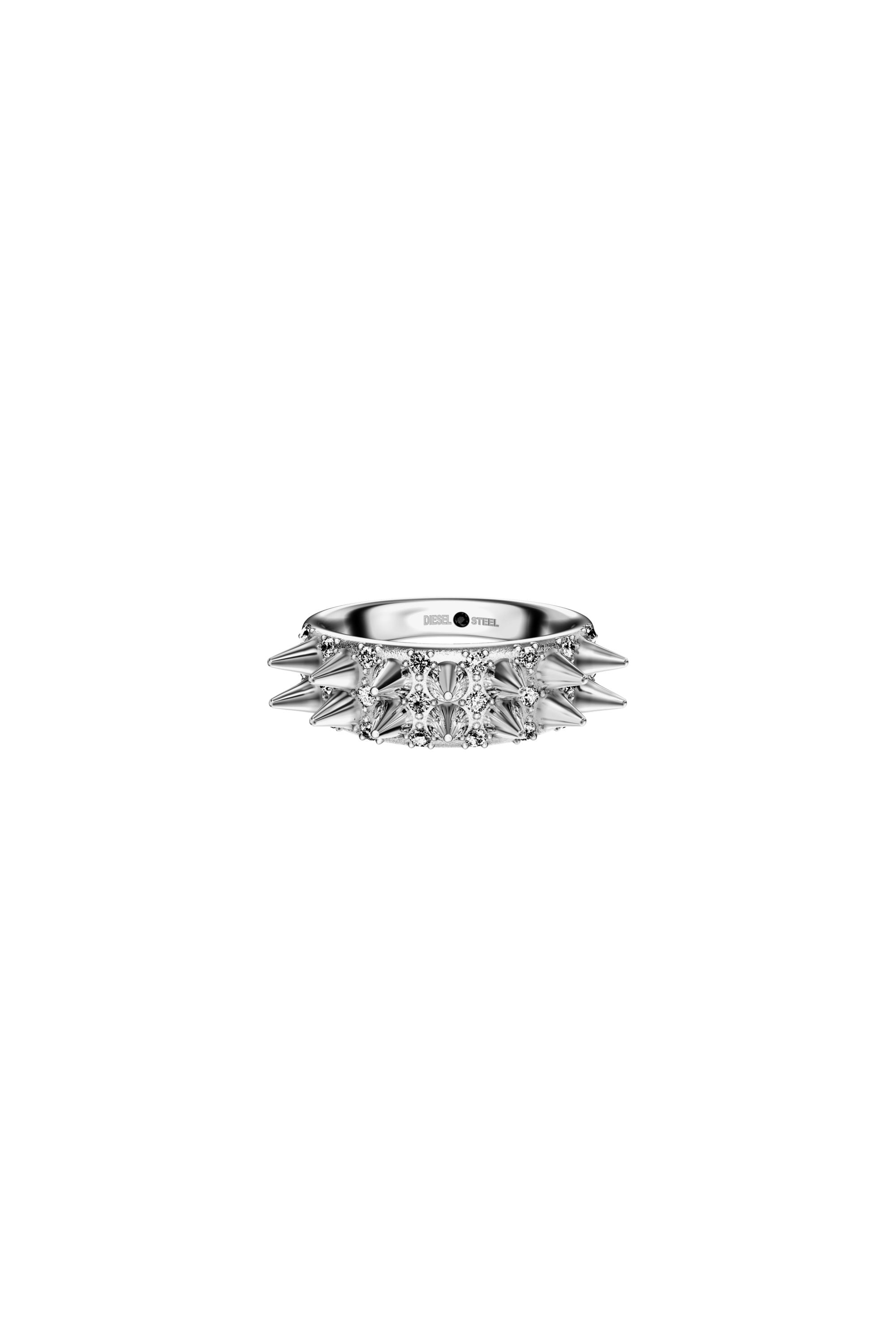Diesel - DX1723040, Unisex's Stainless Steel Band Ring in Silver - 2