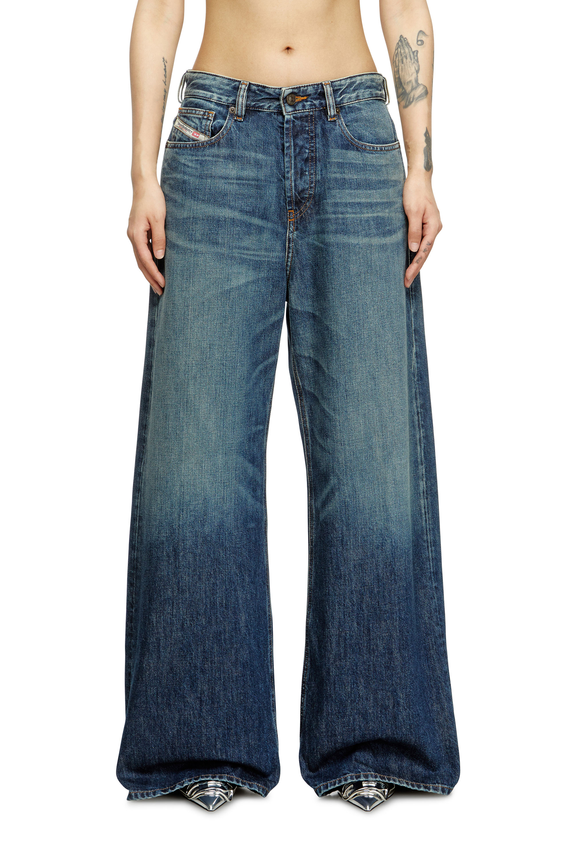 Relaxed Jeans 1996 D-Sire 09H59, Dark Blue Diesel - Woman's Relaxed Jeans 1996 D-Sire 09H59, Dark Blue - 3