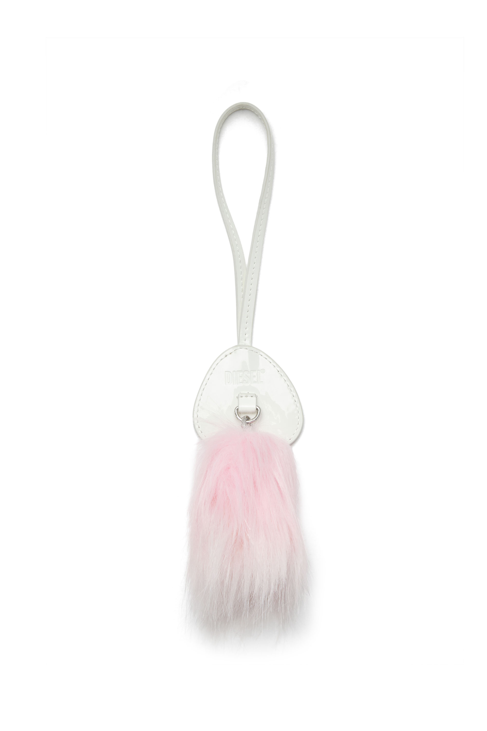 Diesel - FUR CHARMS I, Woman's Pig's snout bag charm with fluffy detail in Pink - 2