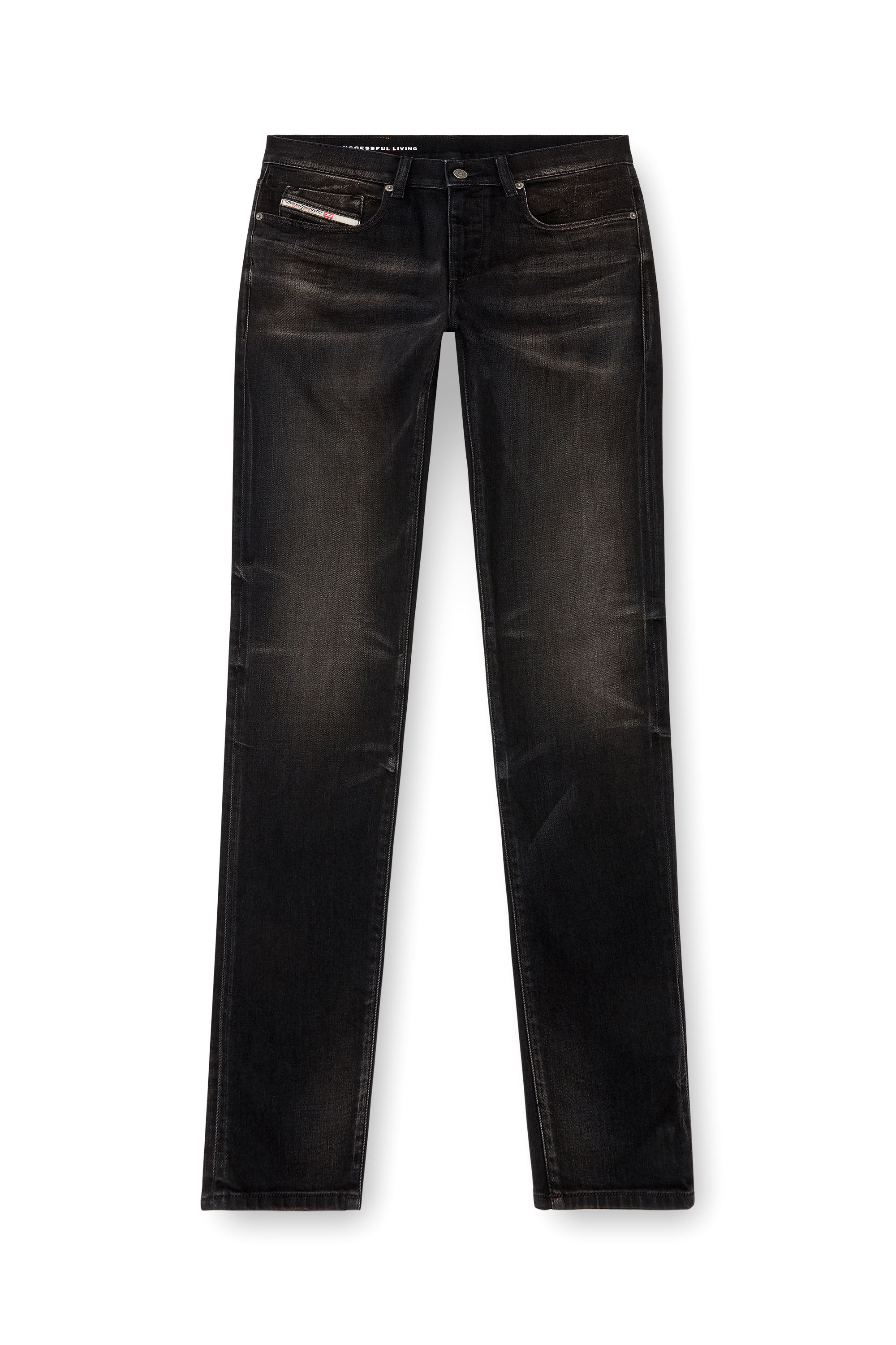 Diesel - Man Slim Jeans 2019 D-Strukt 09J53, Black/Dark grey - Image 3