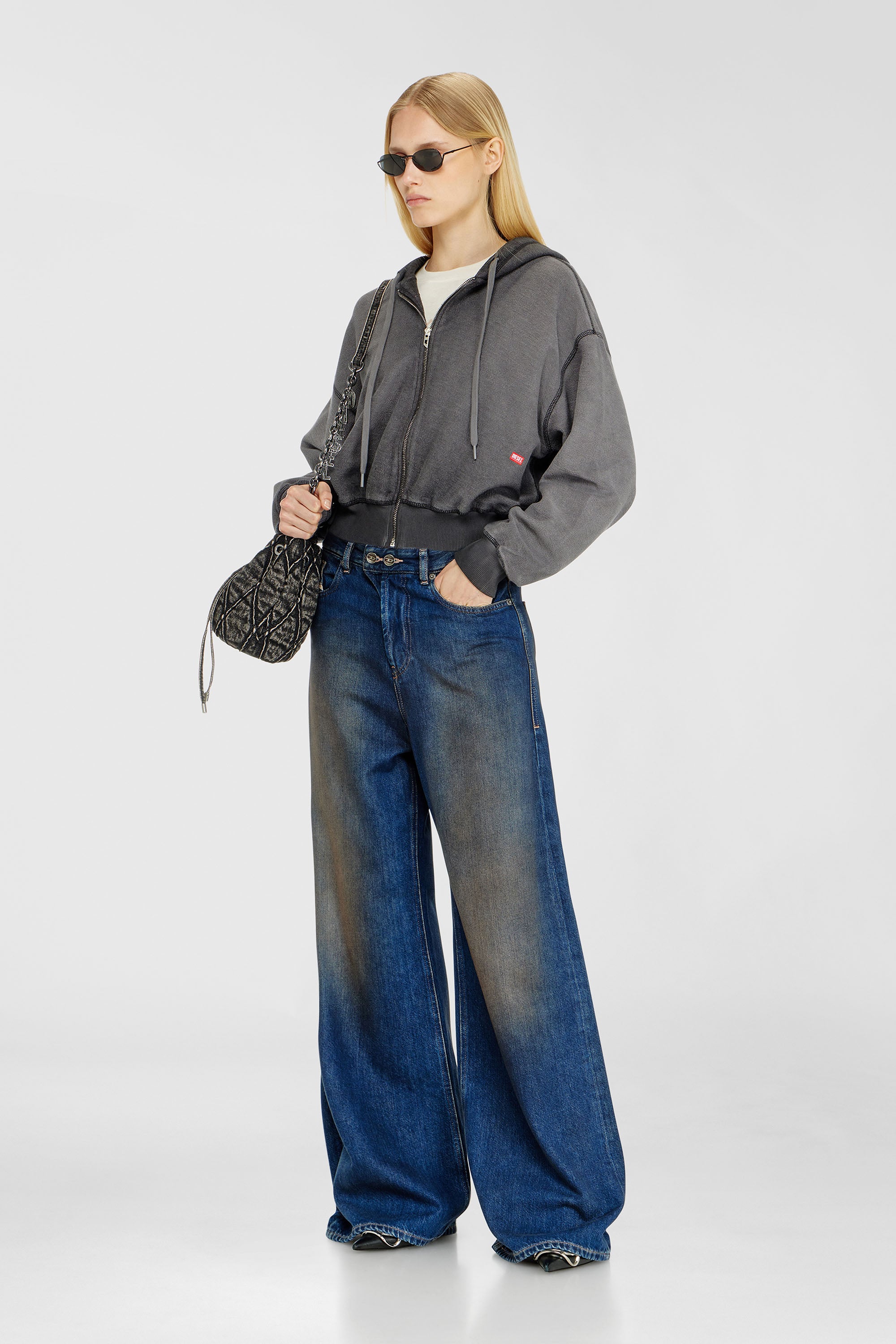 Diesel - Woman's Relaxed Jeans 1996 D-Sire 09P47, Dark Blue - 1