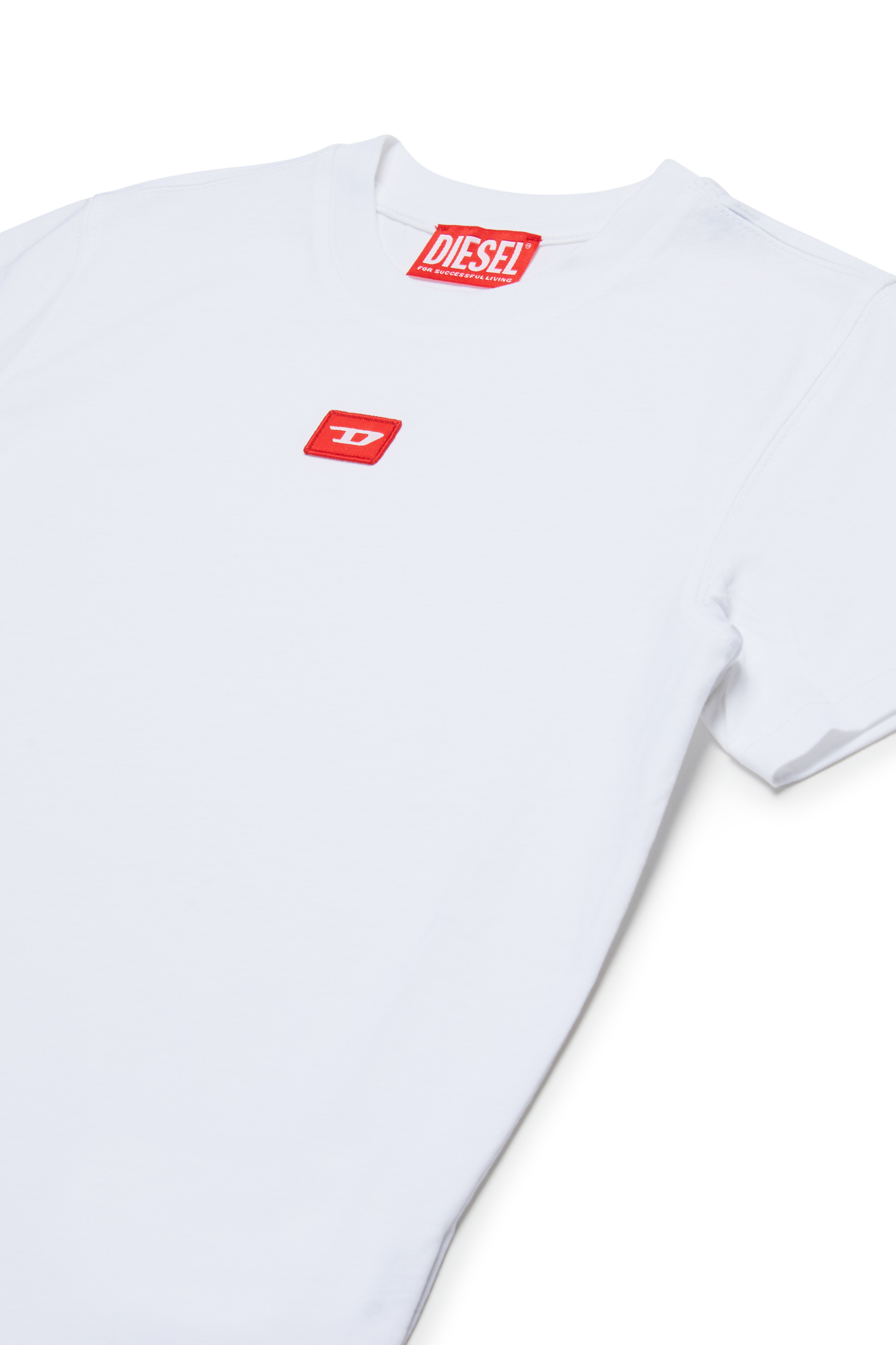 Diesel - TXDIEGO, Man's Cotton T-shirt with patch in White - 3