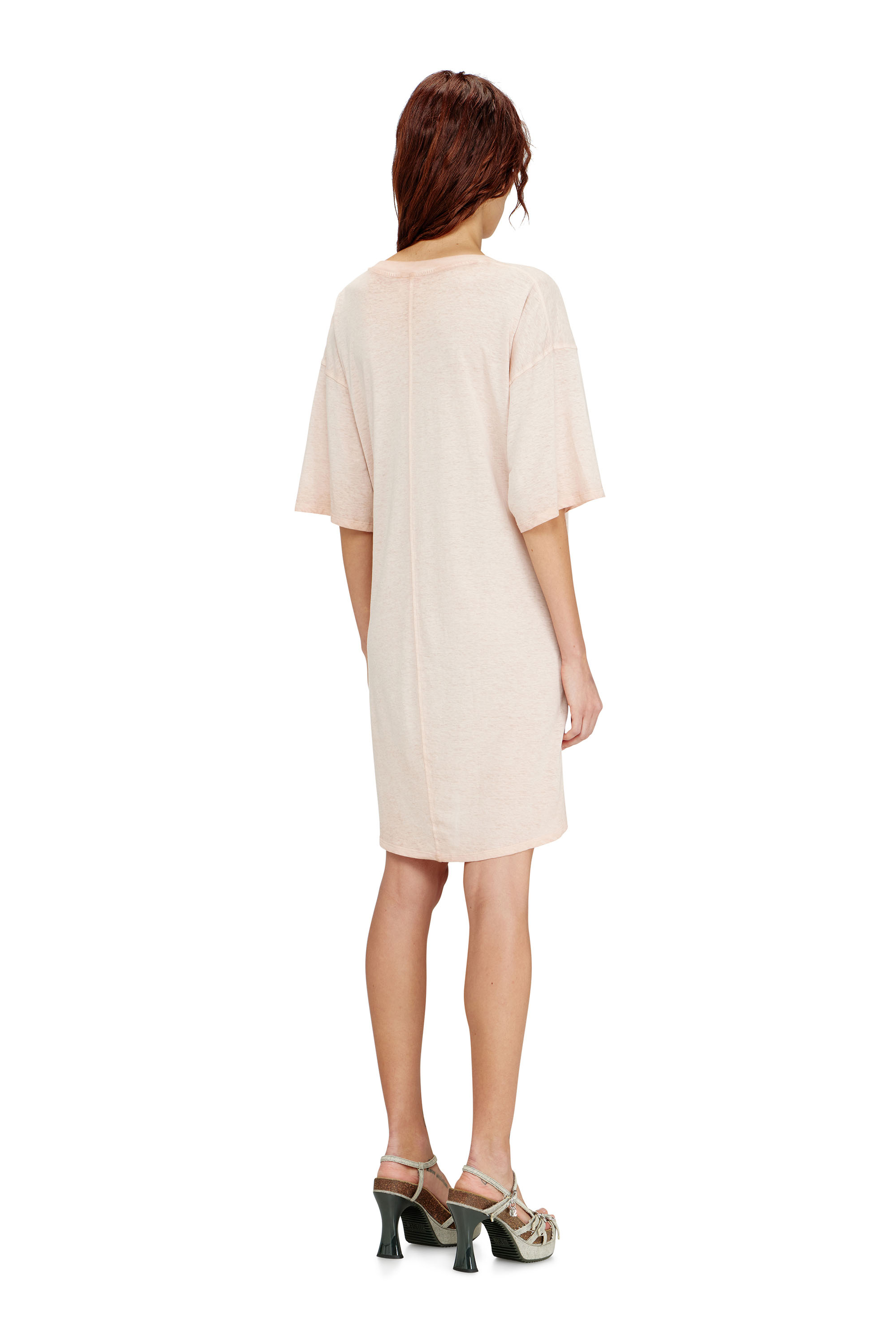 Diesel - D-EIVOR-S1, Woman's Hemp-cotton dress with wrap detail in null - 3