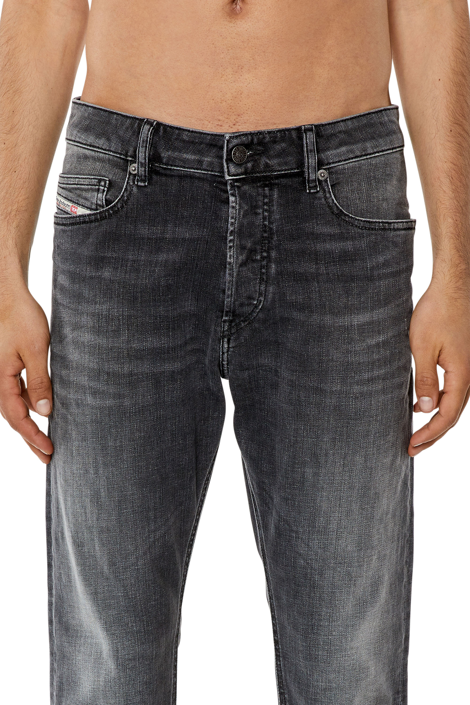 Diesel - D-Luster 09G82 Slim Jeans, Black/Dark grey - Image 3
