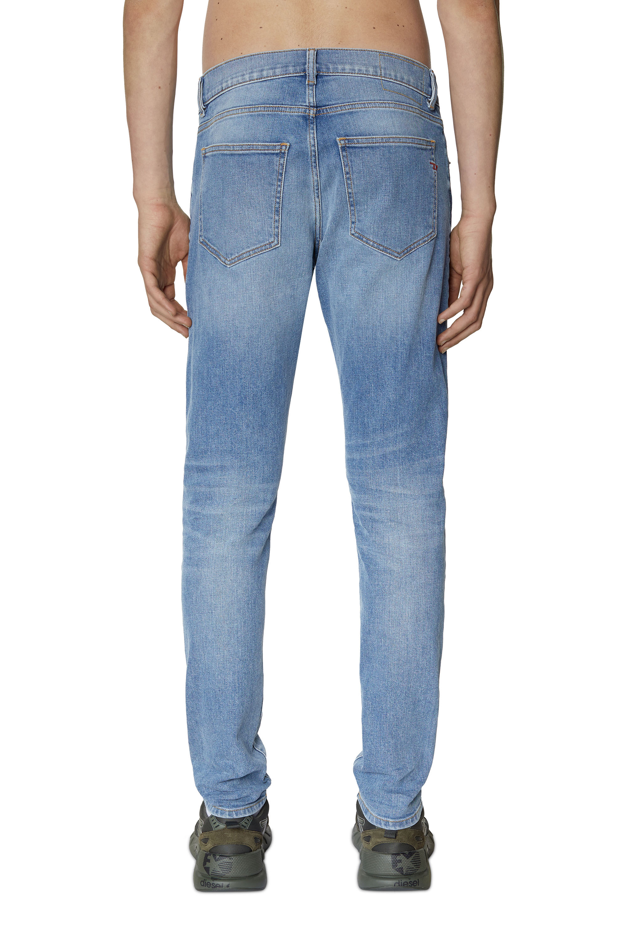 Diesel - 2019 D-Strukt 09E13 Slim Jeans, Light Blue - Image 3