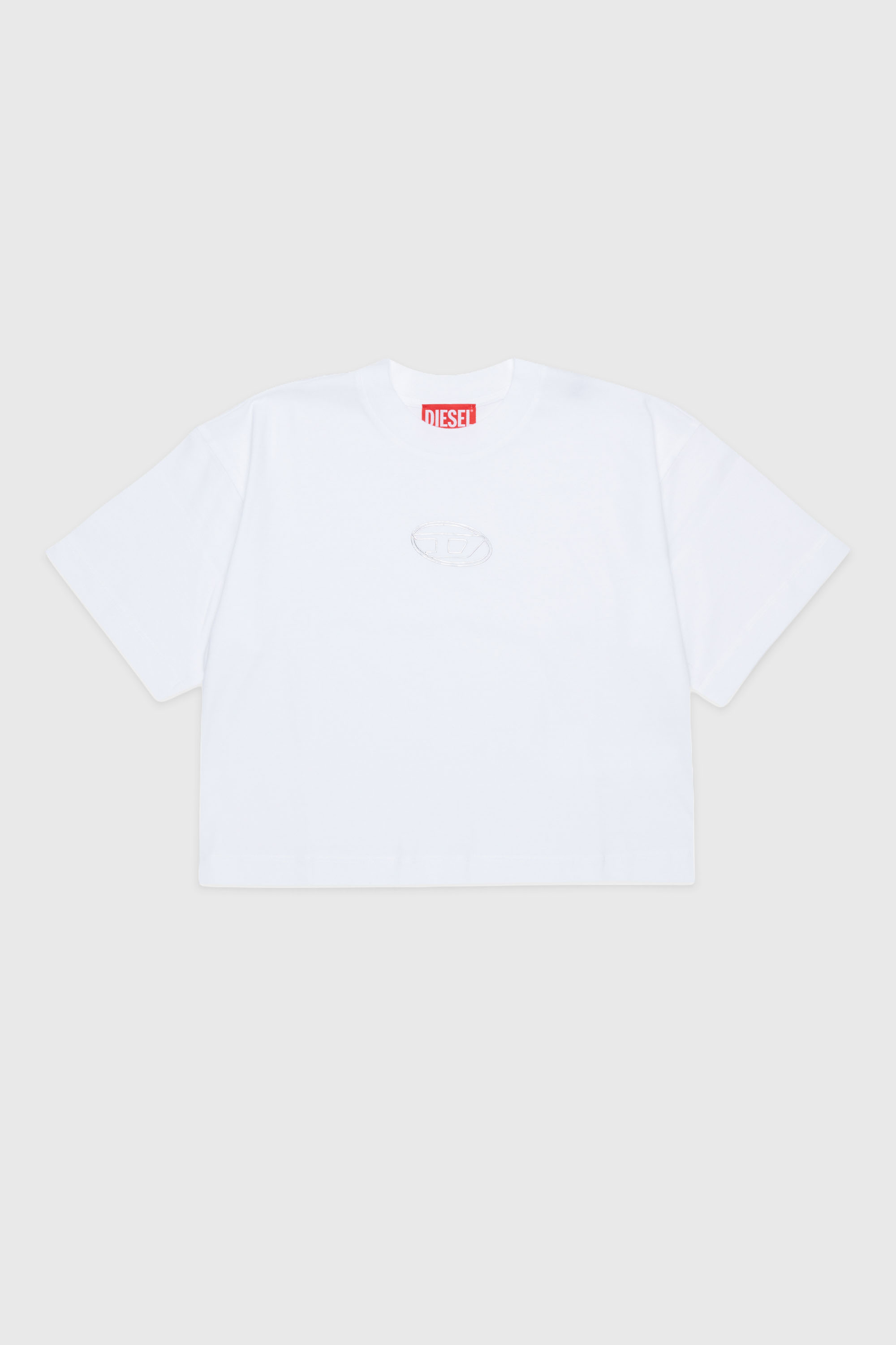 Diesel - TLIXIN, Woman's Cropped T-shirt with Oval D logo in White - 2