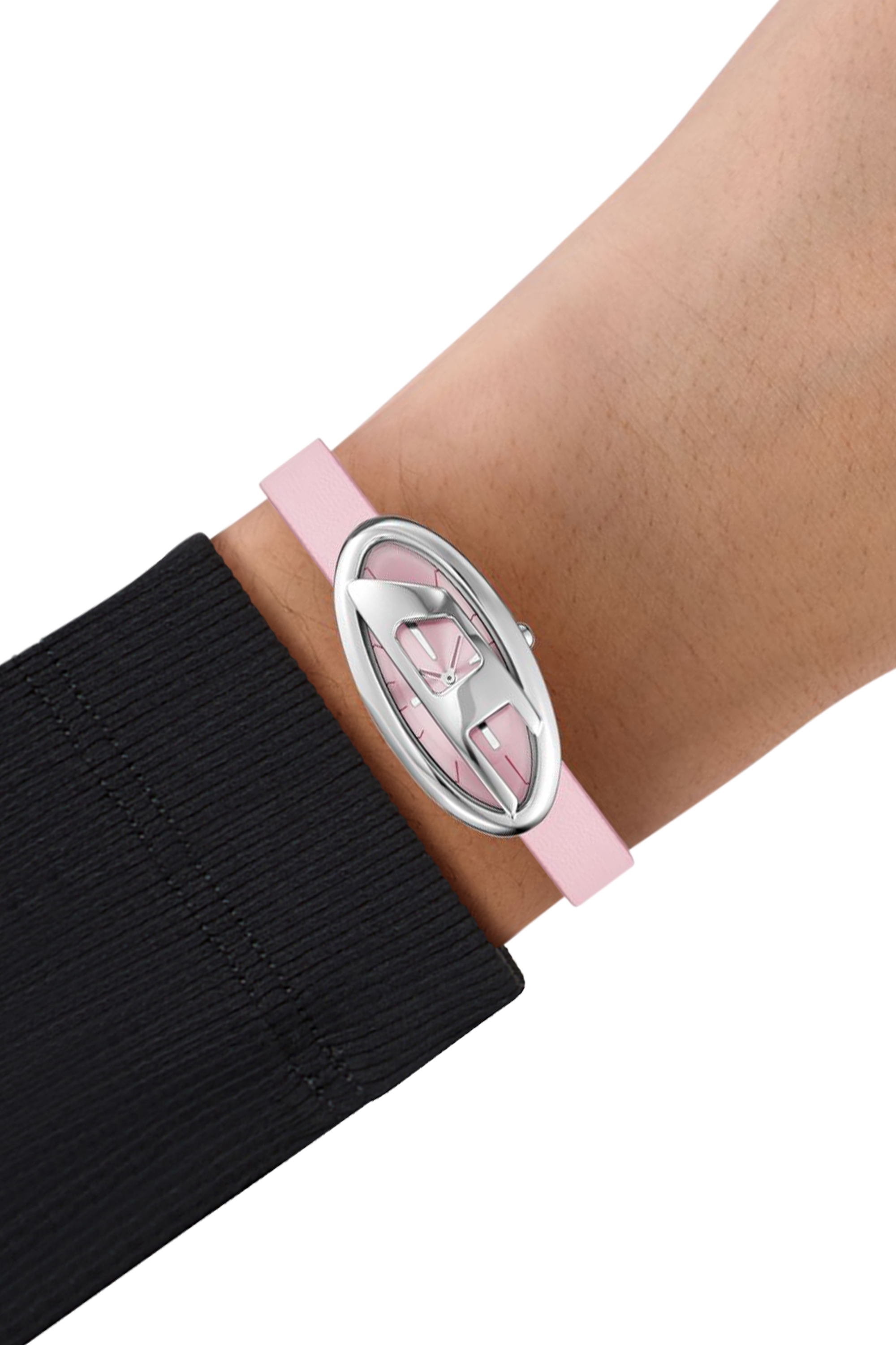 Diesel - DZ5621 WATCH, Woman's D-Era Two-Hand Leather Watch in Pink - 4