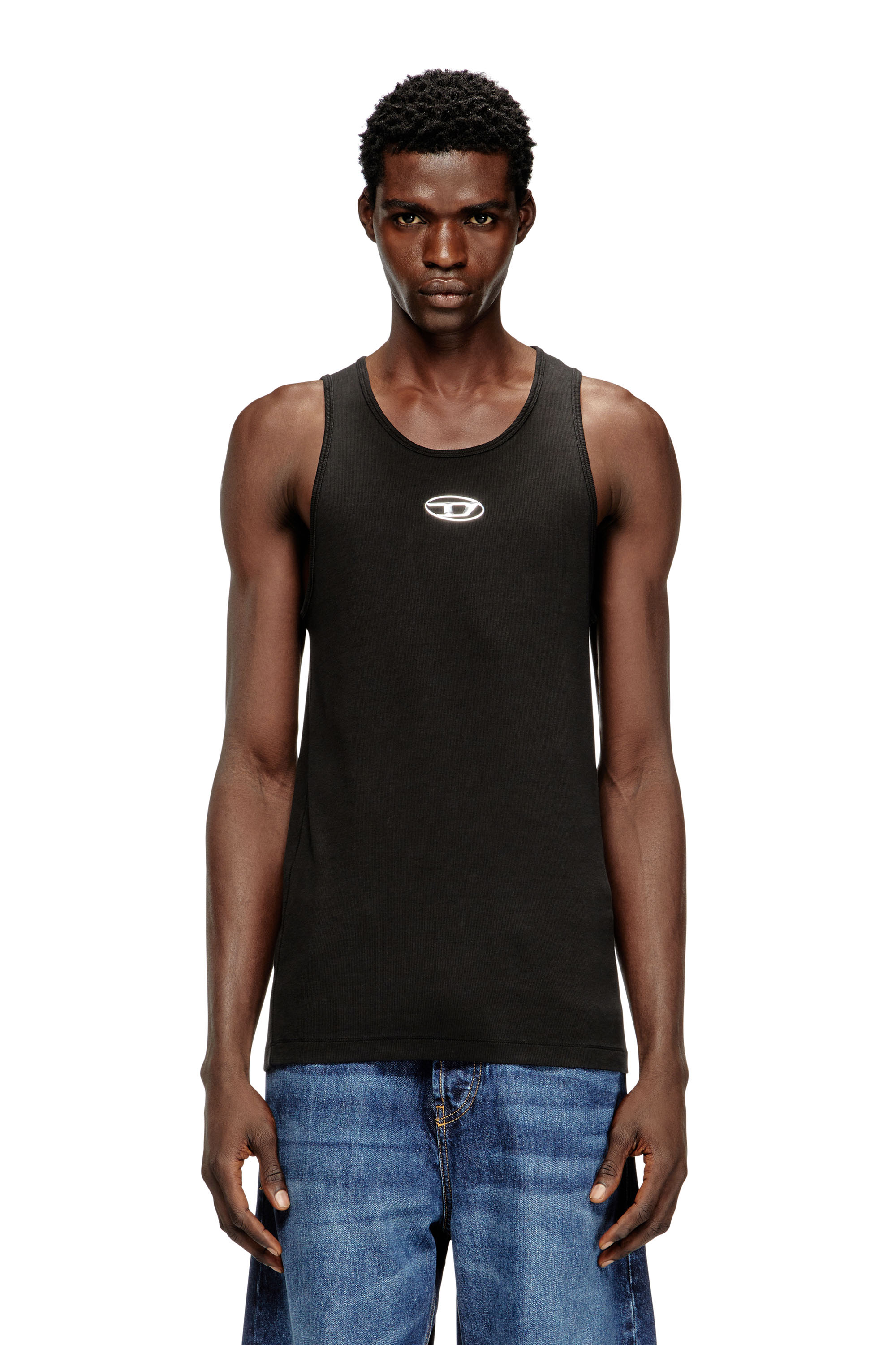 Diesel - T-LIFTY-IOD, Man's Cotton tank top with logo in Black - 3