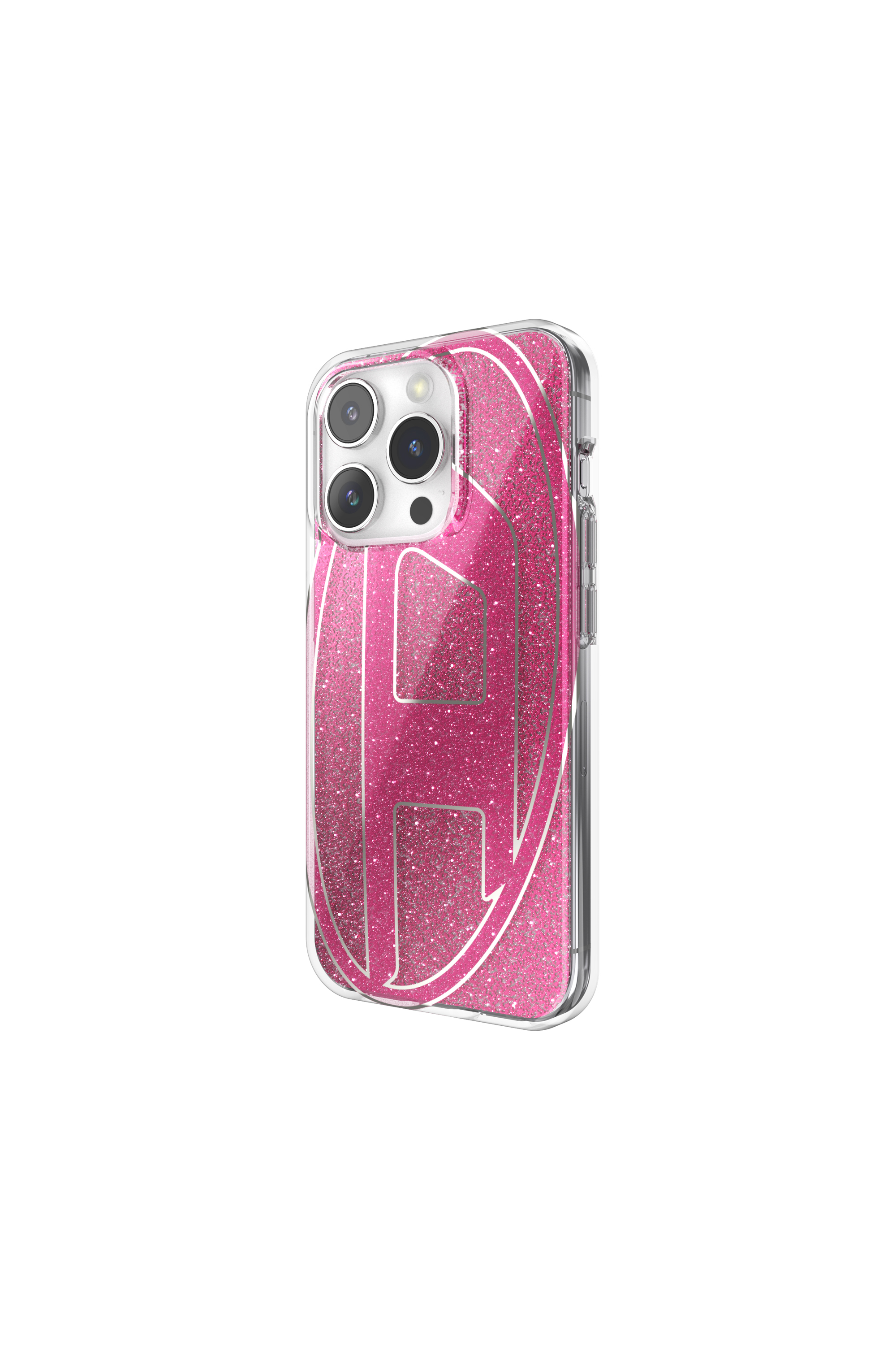 Diesel - 60036 AOP CASE, Unisex's Glitter Case for iP 15 Pro in Pink - 4
