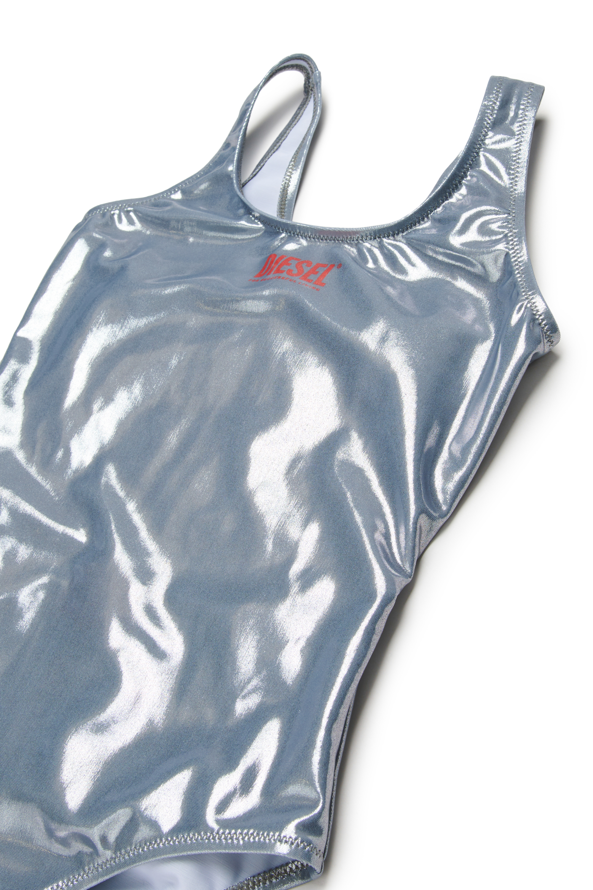 Diesel - MIFOG, Woman's Swimsuit with metallic effect in Silver - 3