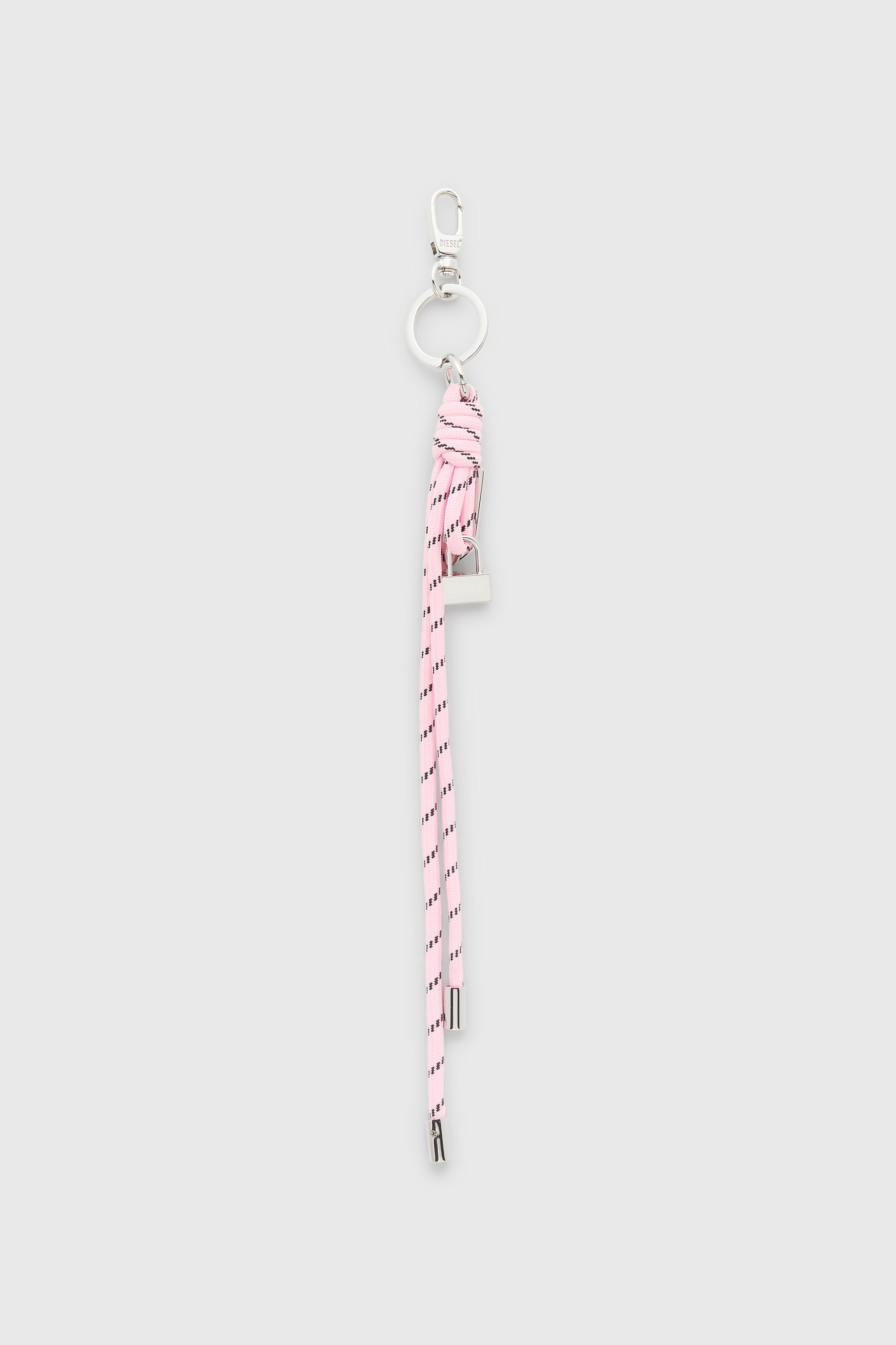 Diesel - ROPE II, Unisex's Metal and rope charm with Diesel pendant in Pink - 2