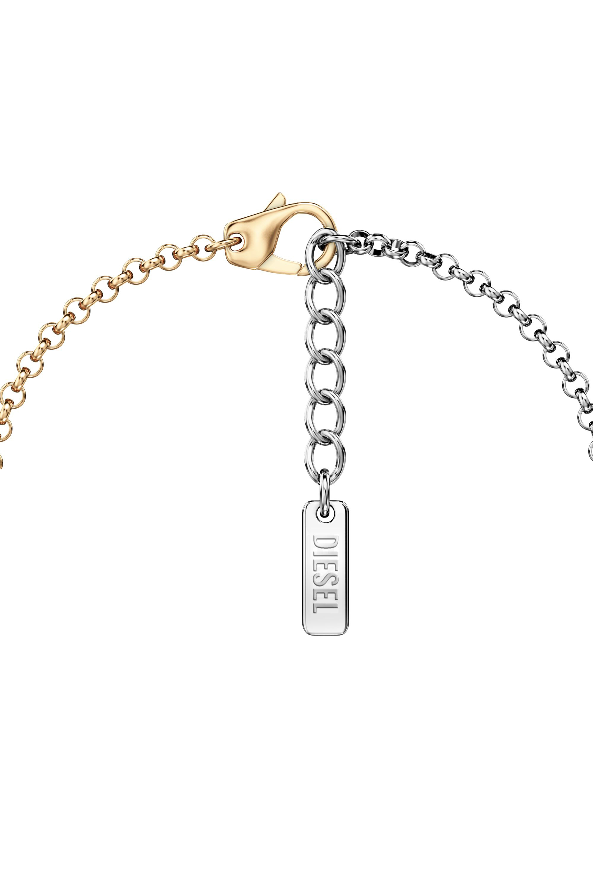 Diesel - DX1686931  JEWELLERY, Unisex's Stainless steel chain bracelet in Silver/Gold - 2