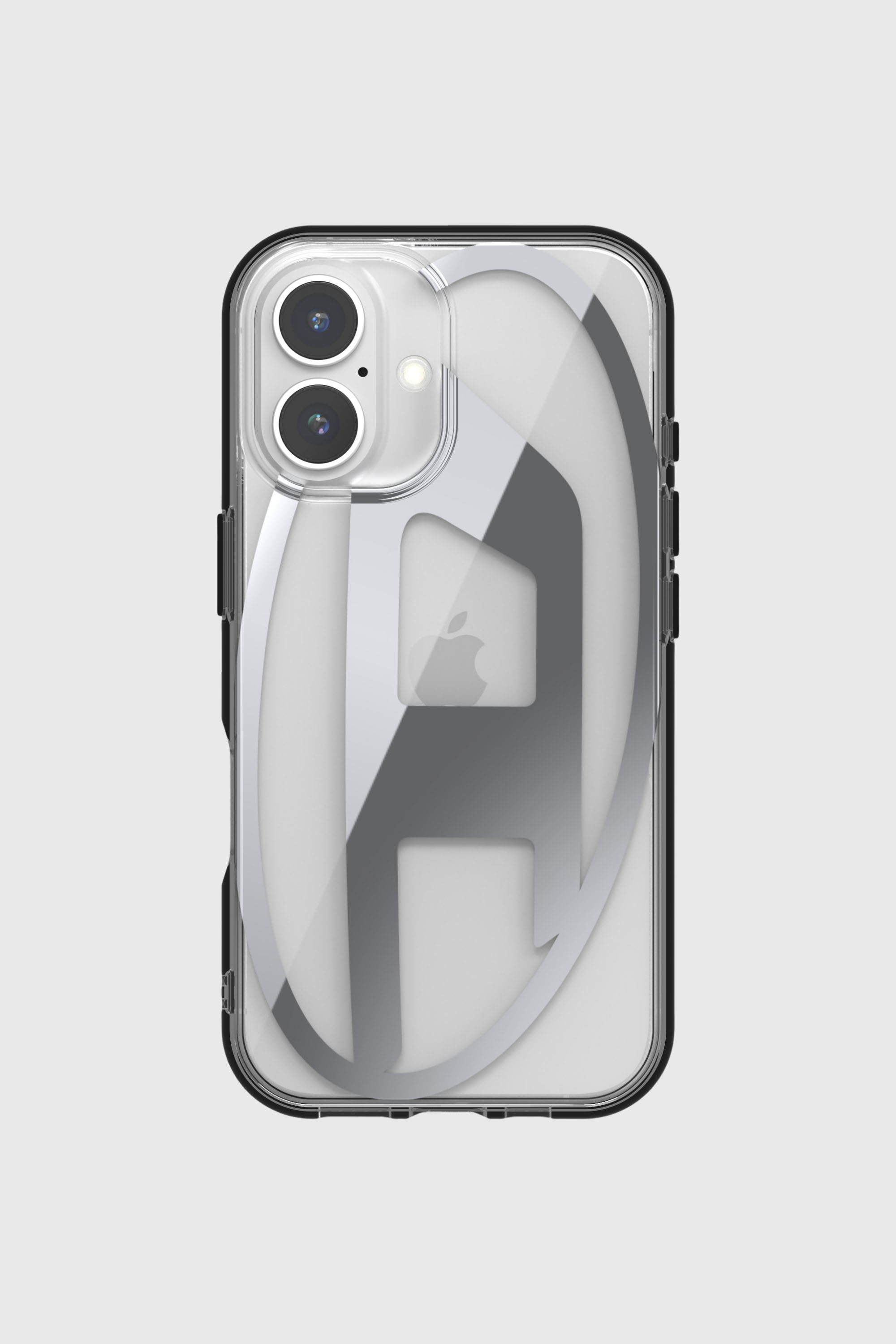 Diesel - 60139 AOP CASE, Unisex's Oval D Mirror Case for iP 16 in Silver - 2