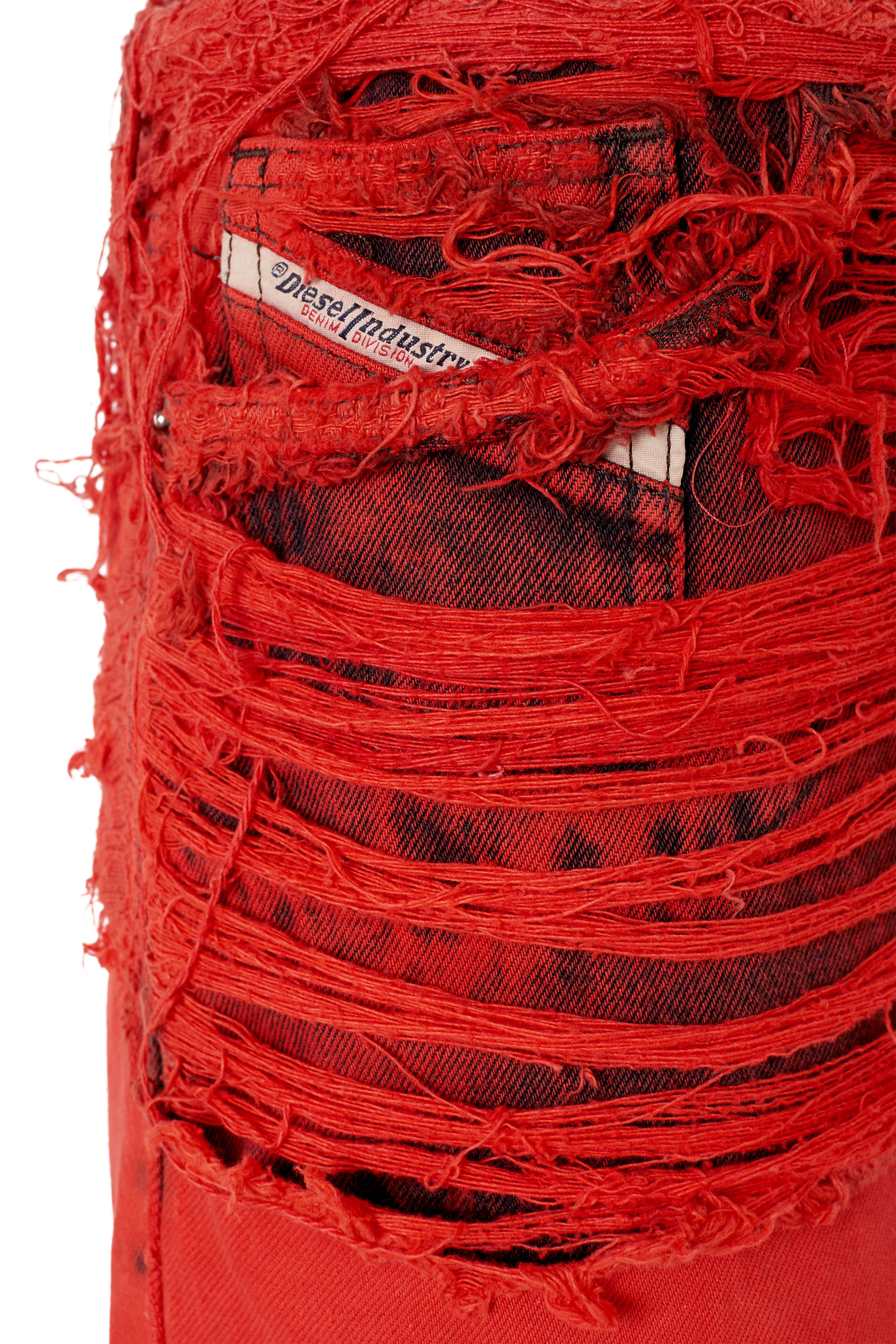 Diesel - D-Ark 007P1 Straight Jeans, Red - Image 3