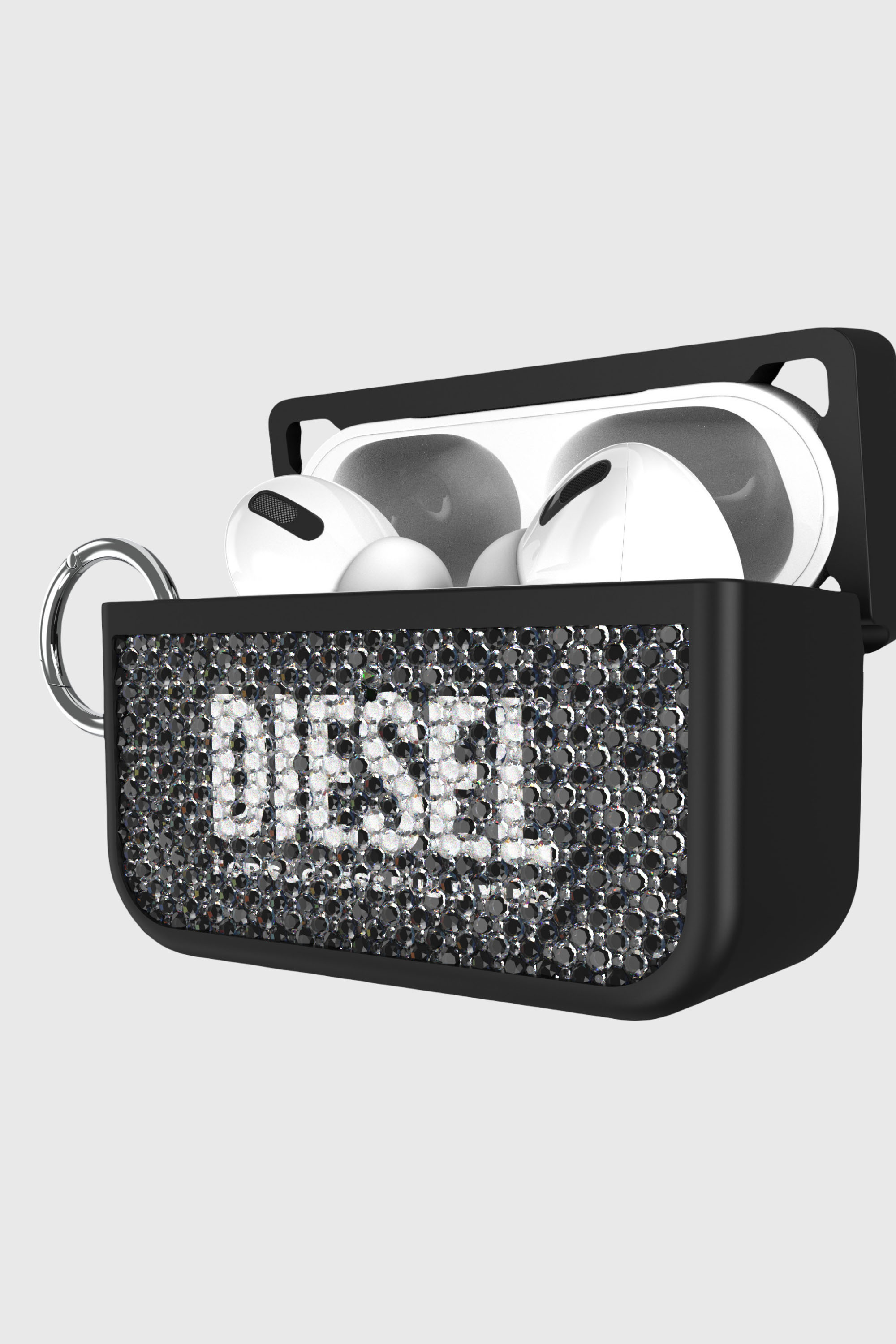 Diesel - 60195 AIRPOD CASE AIRPODS CASE, Unisex's Swarovski Crystal Case for Airpods Pro / Pro 2 in Black - 2