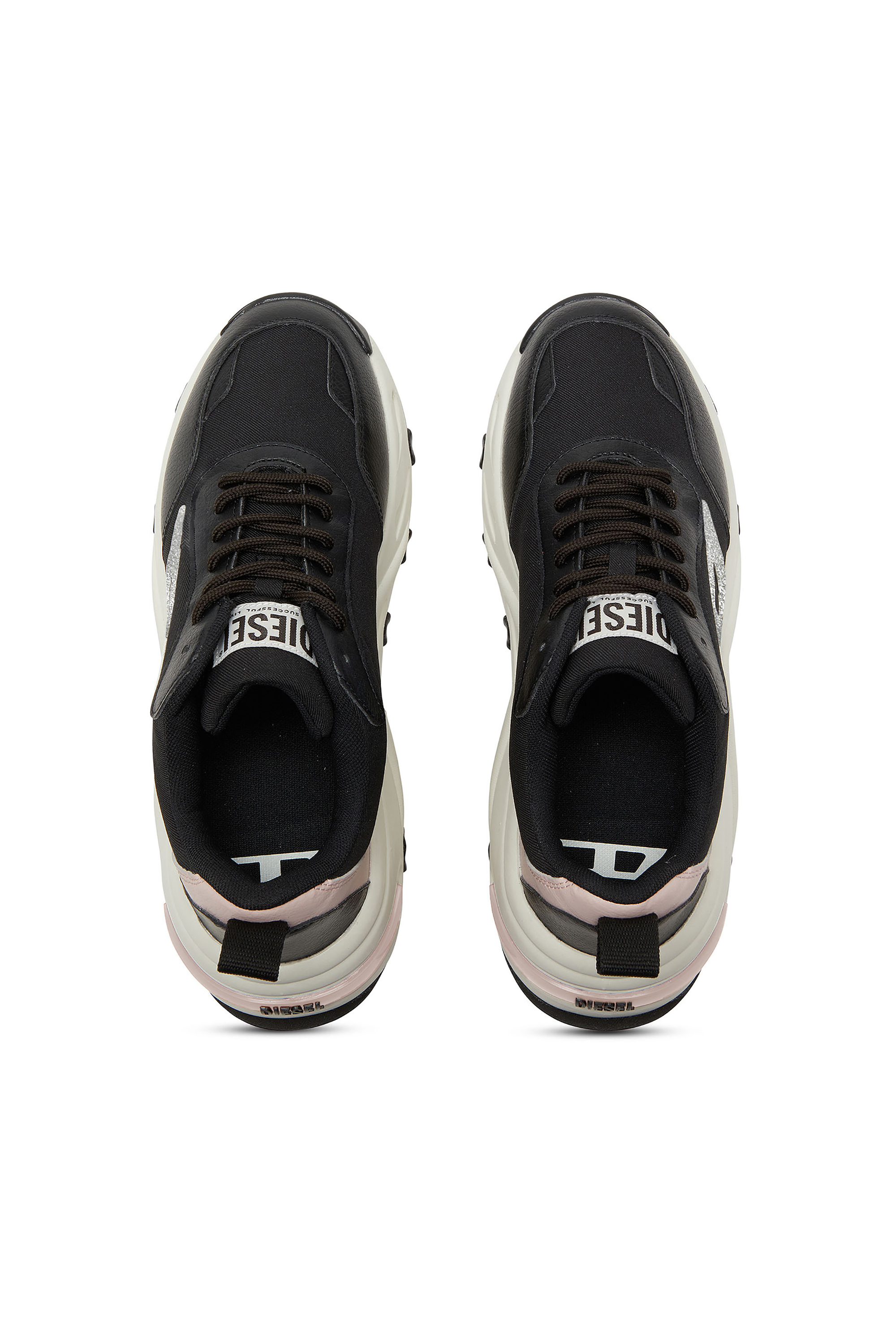 Diesel - S-SAVANNAH TULU W, Woman's S-Savannah Sneakers with Diesel logo in Black/Pink - 5