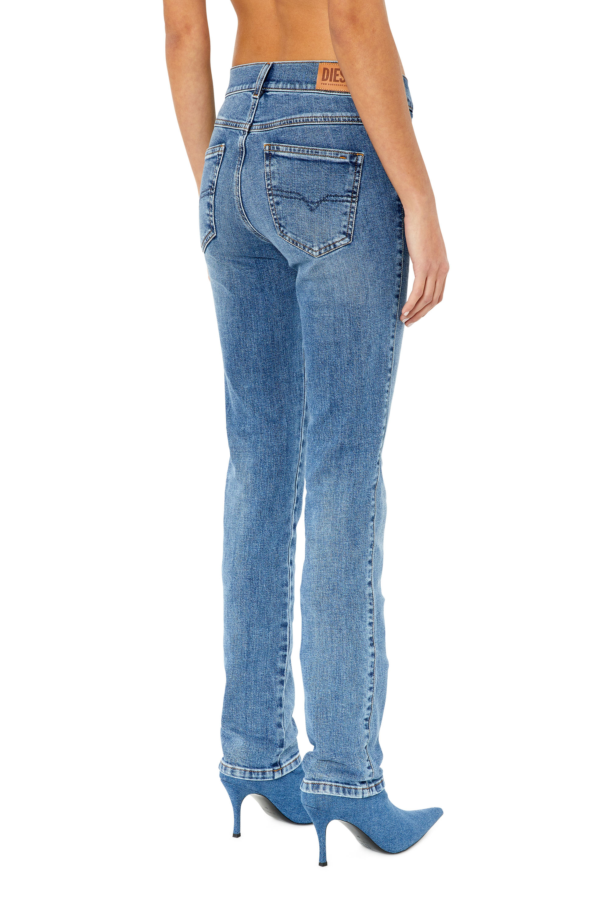 Diesel - Sandy E09AA Straight Jeans, Medium blue - Image 3