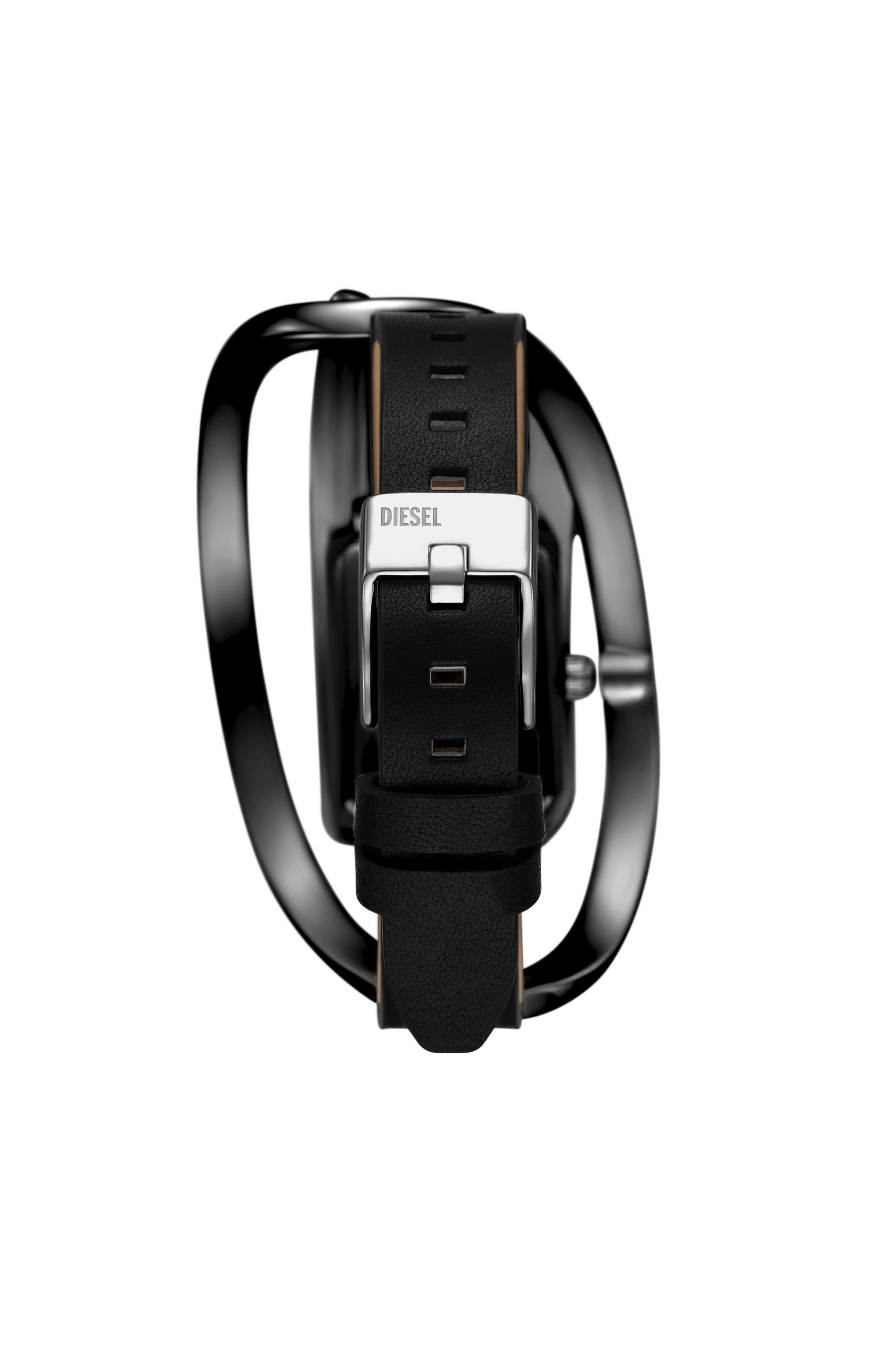 Diesel - DZ5629 WATCH, Woman's Wrap-D black leather watch in Black - 2
