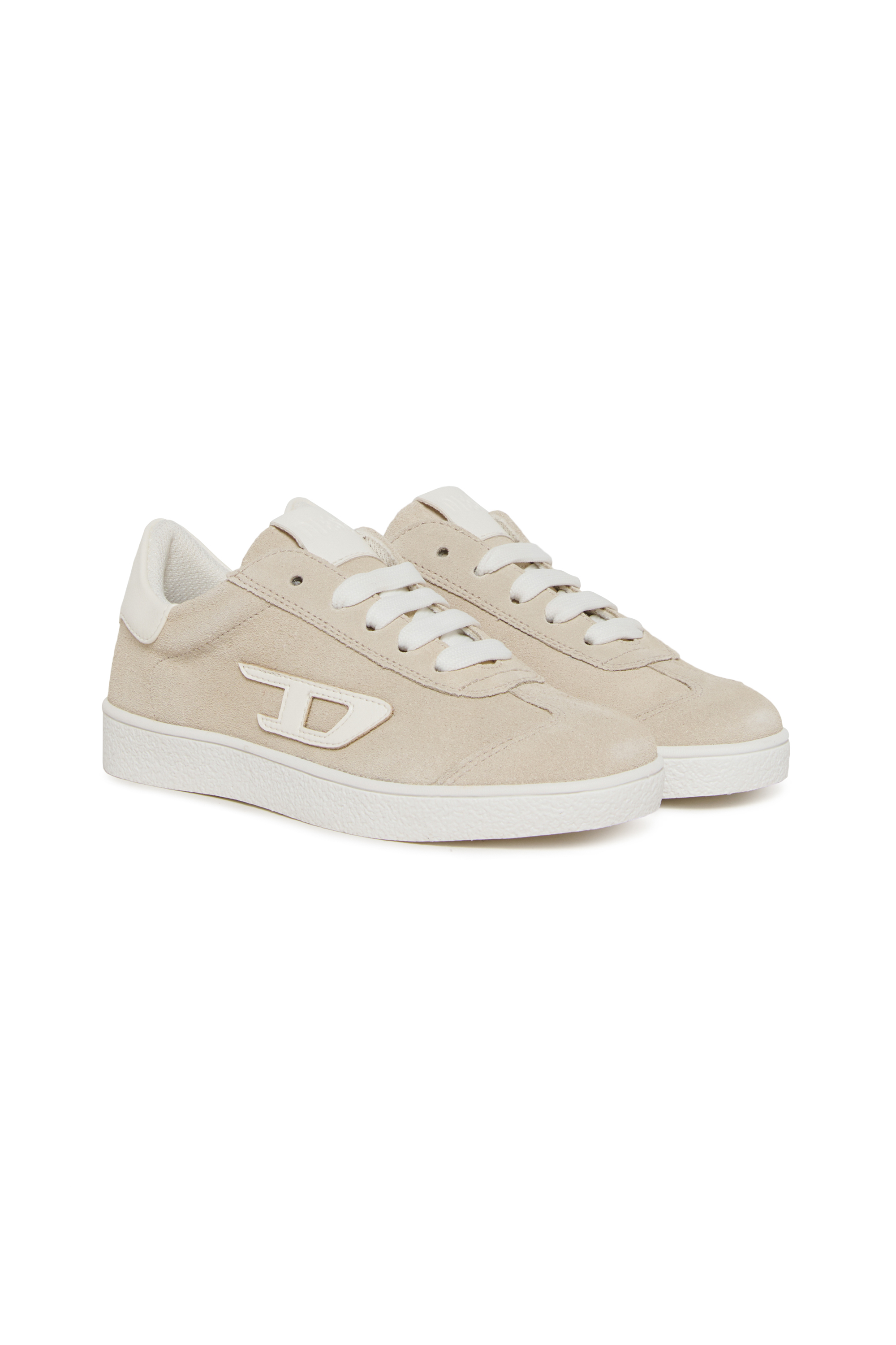 Diesel - S-COUGAZ, Unisex's S-COUGAZ-Suede sneakers with contrast D in Beige - 2