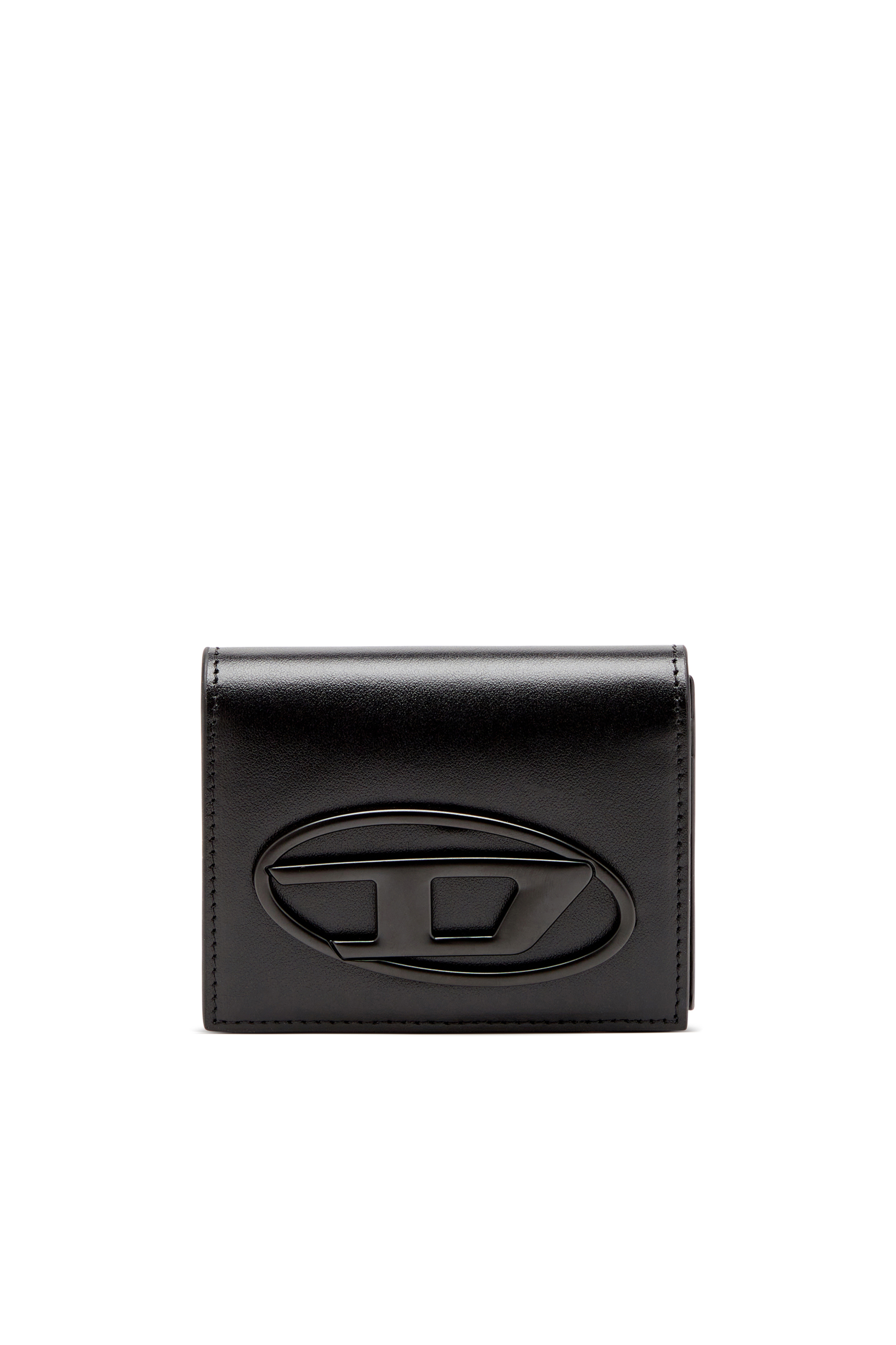 Diesel - HOLI-D CARD HOLDER S II, Man's Bi-fold leather card holder in Black - 2