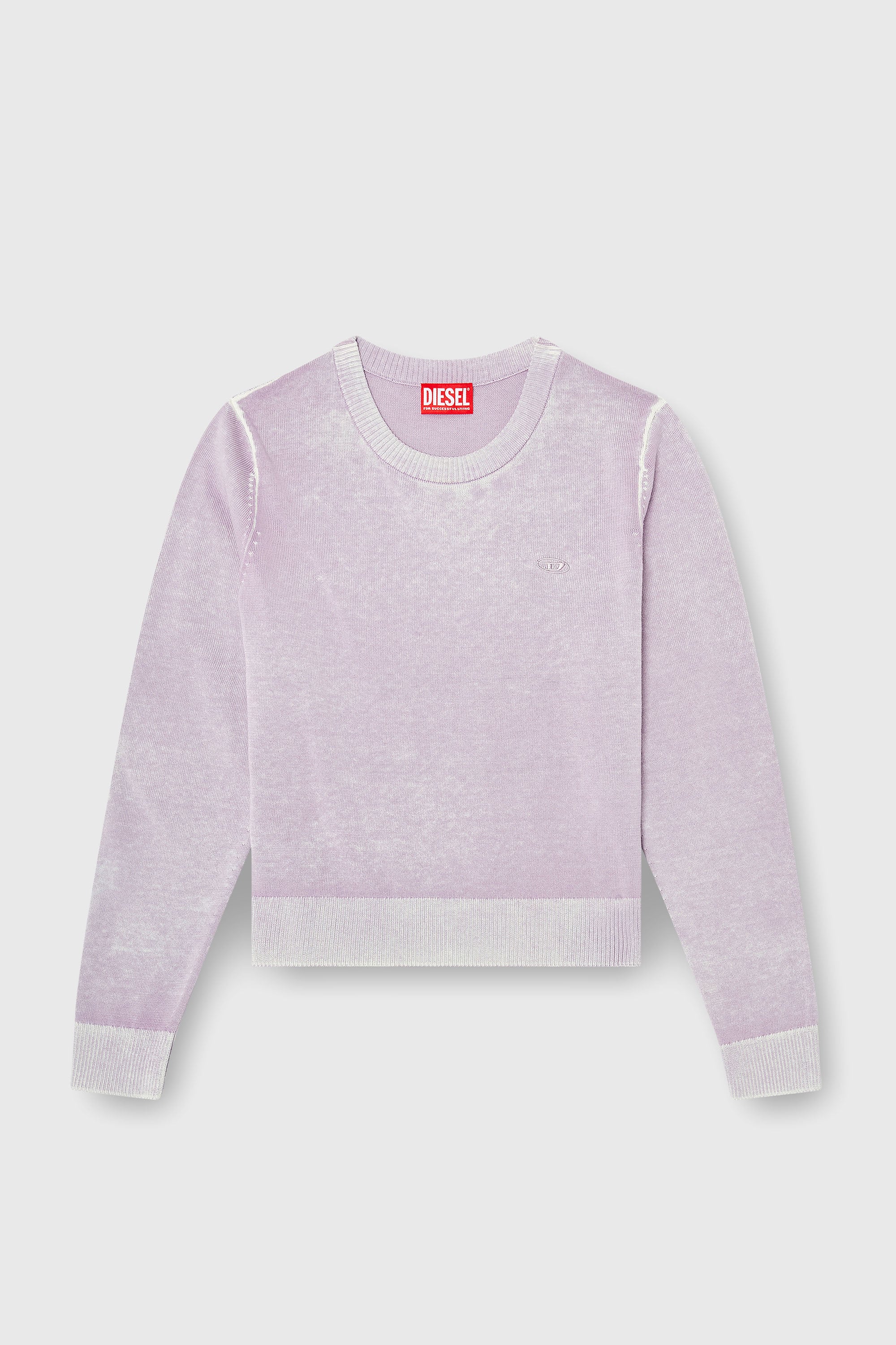 Diesel - M-LOVRE, Woman's Jumper with faded reverse print in Lilac - 2