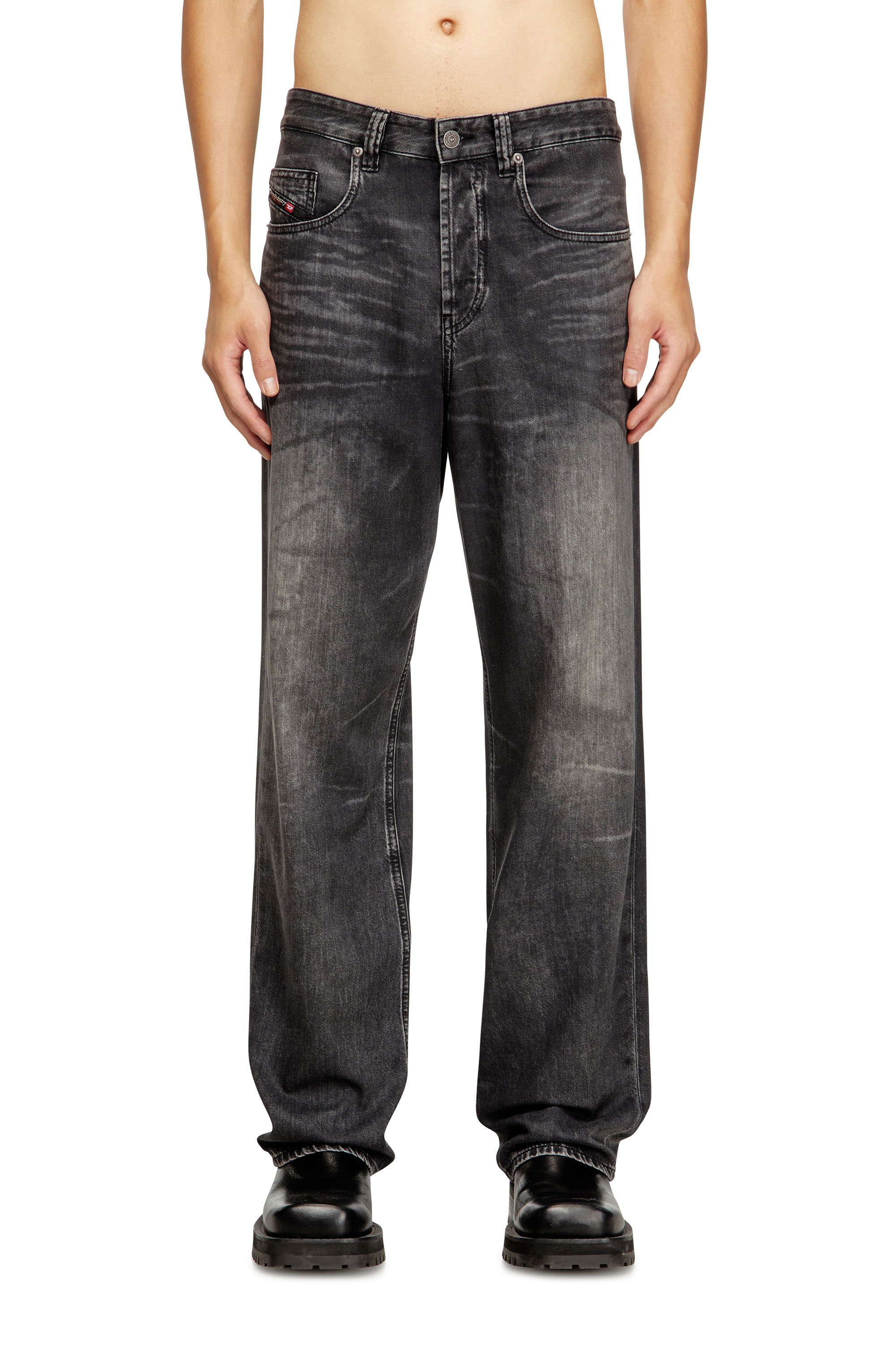 Relaxed Jeans 2001 D-Macro 0CEBC, Black/Dark grey Diesel - Man's Relaxed Jeans 2001 D-Macro 0CEBC, Black/Dark grey - 3