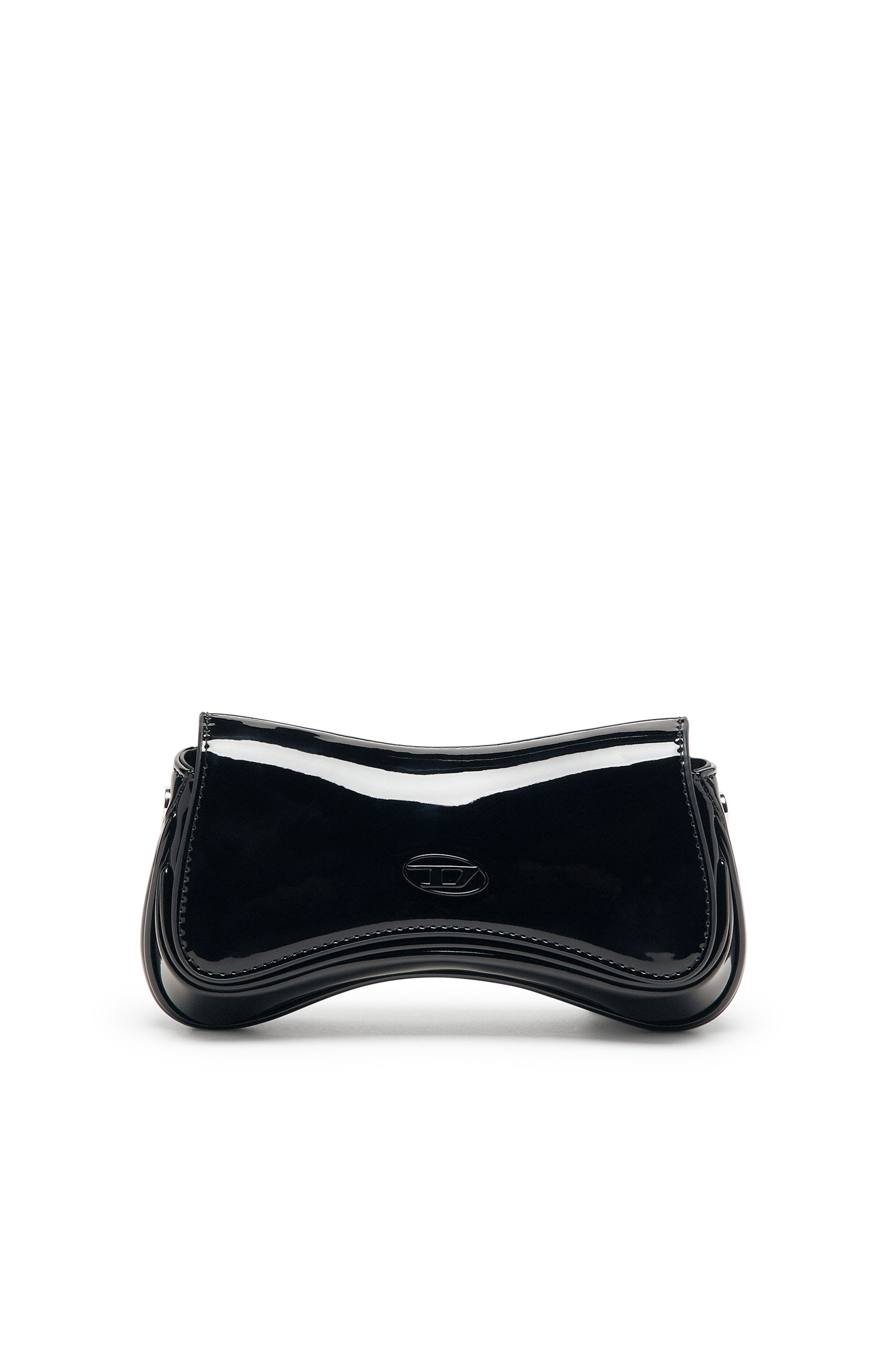 Diesel - PLAY CROSSBODY XS, Woman's Play-Small crossbody bag  in glossy PU in Black/Flash mirror - 1
