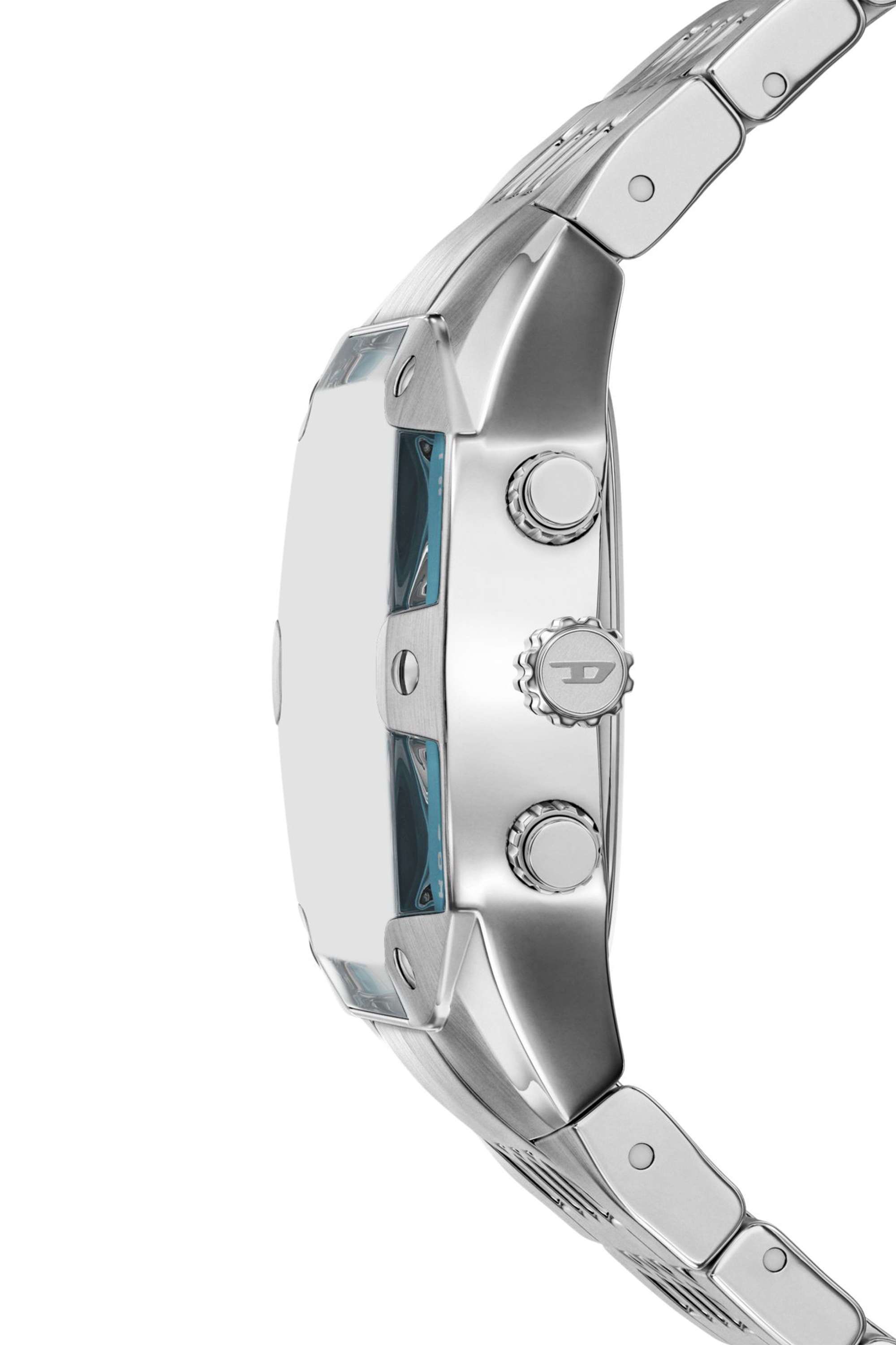 Diesel - DZ4725 WATCH, Man's Spiked cushion stainless steel watch in Silver - 3