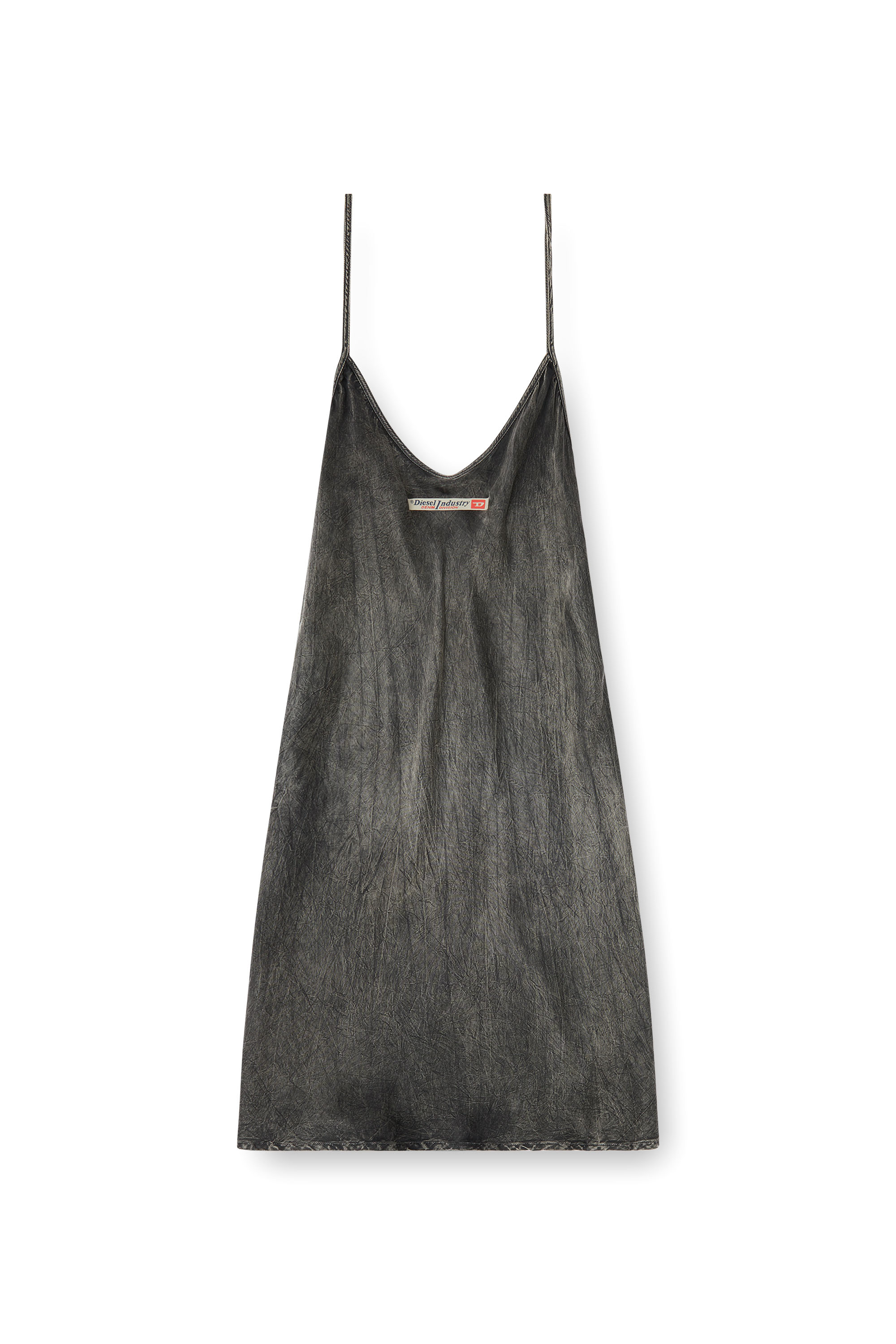 Diesel - CASSIDY-DNM, Woman's Viscose slip dress with spaghetti straps in null - 2