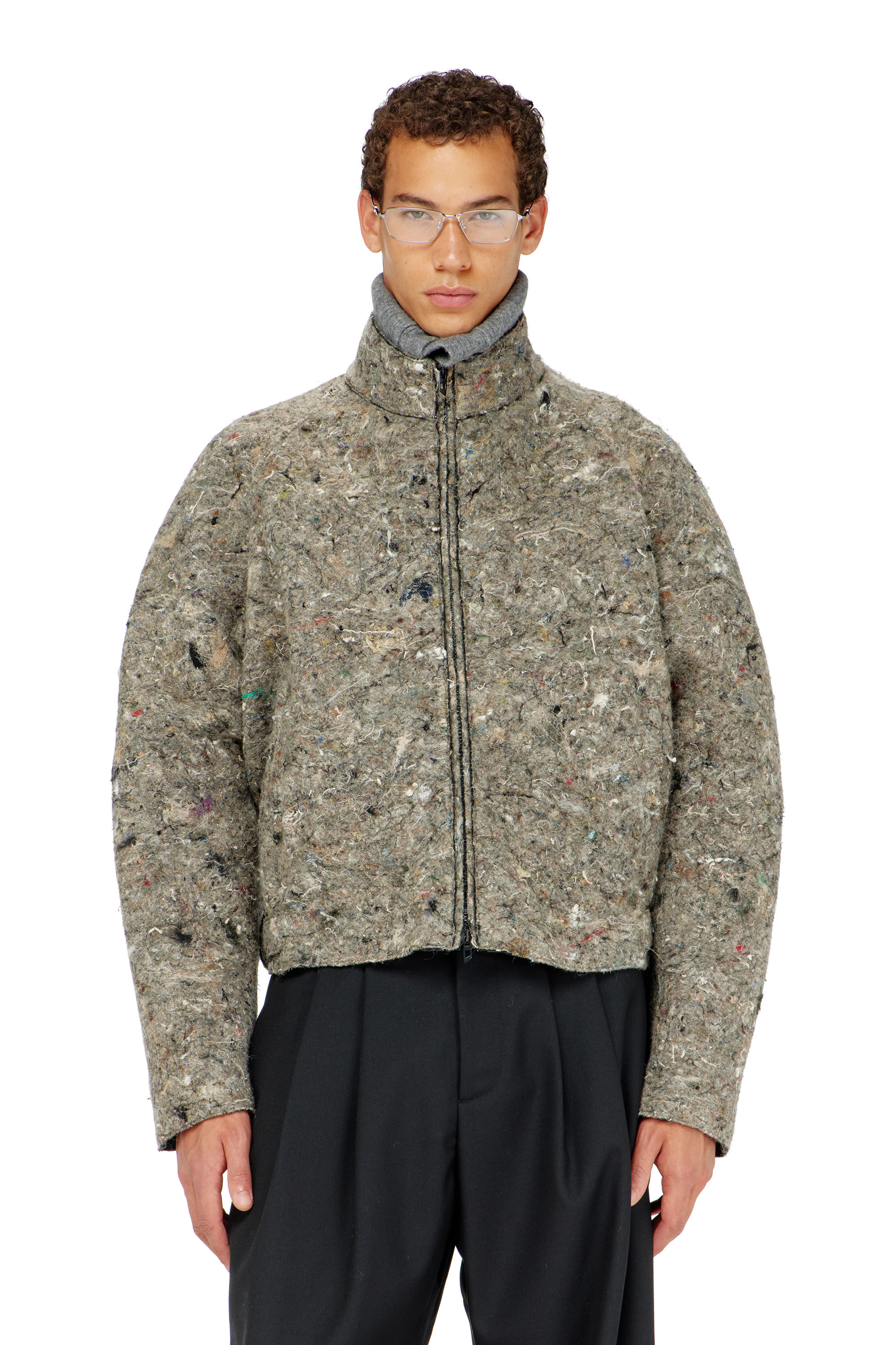 Diesel - J-DISTEM, Man's Upcycled felted jacket in null - 1