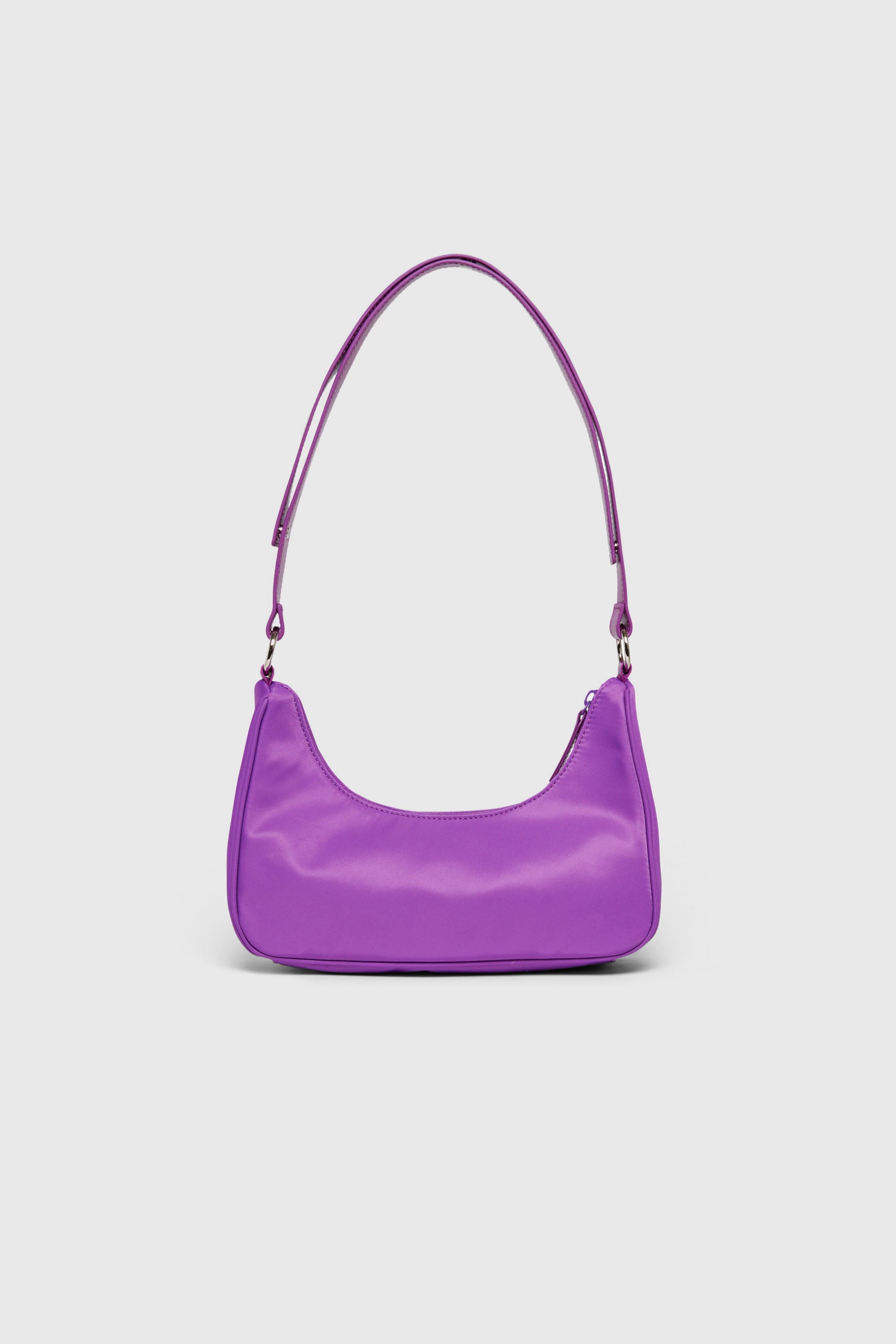 Diesel - WUNSY, Woman's WUNSY - Nylon shoulder bag with Oval D logo in Violet - 2