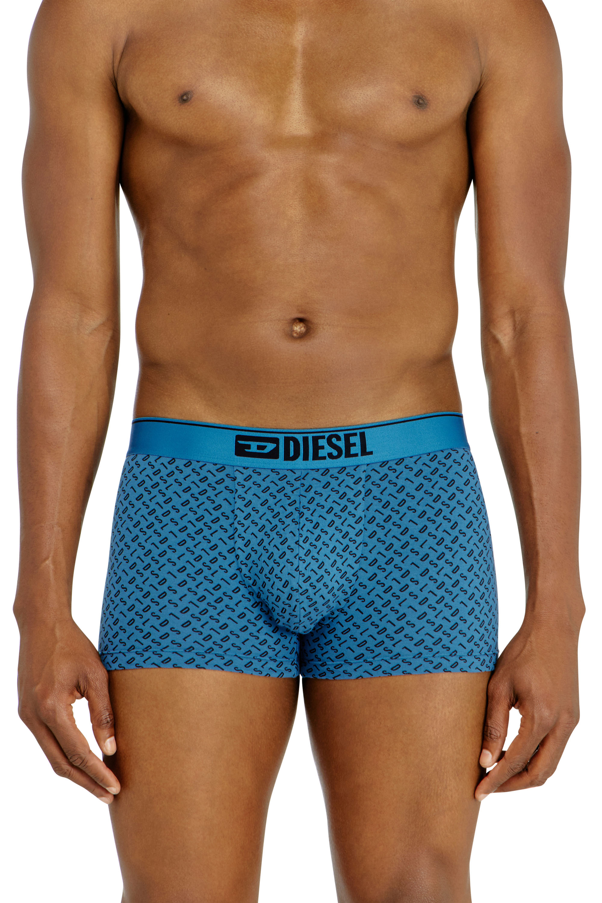 Diesel - DAMIEN-D-BOX-3PACK, Man's Three-pack of stretch cotton trunks with monogram in Blue - 2