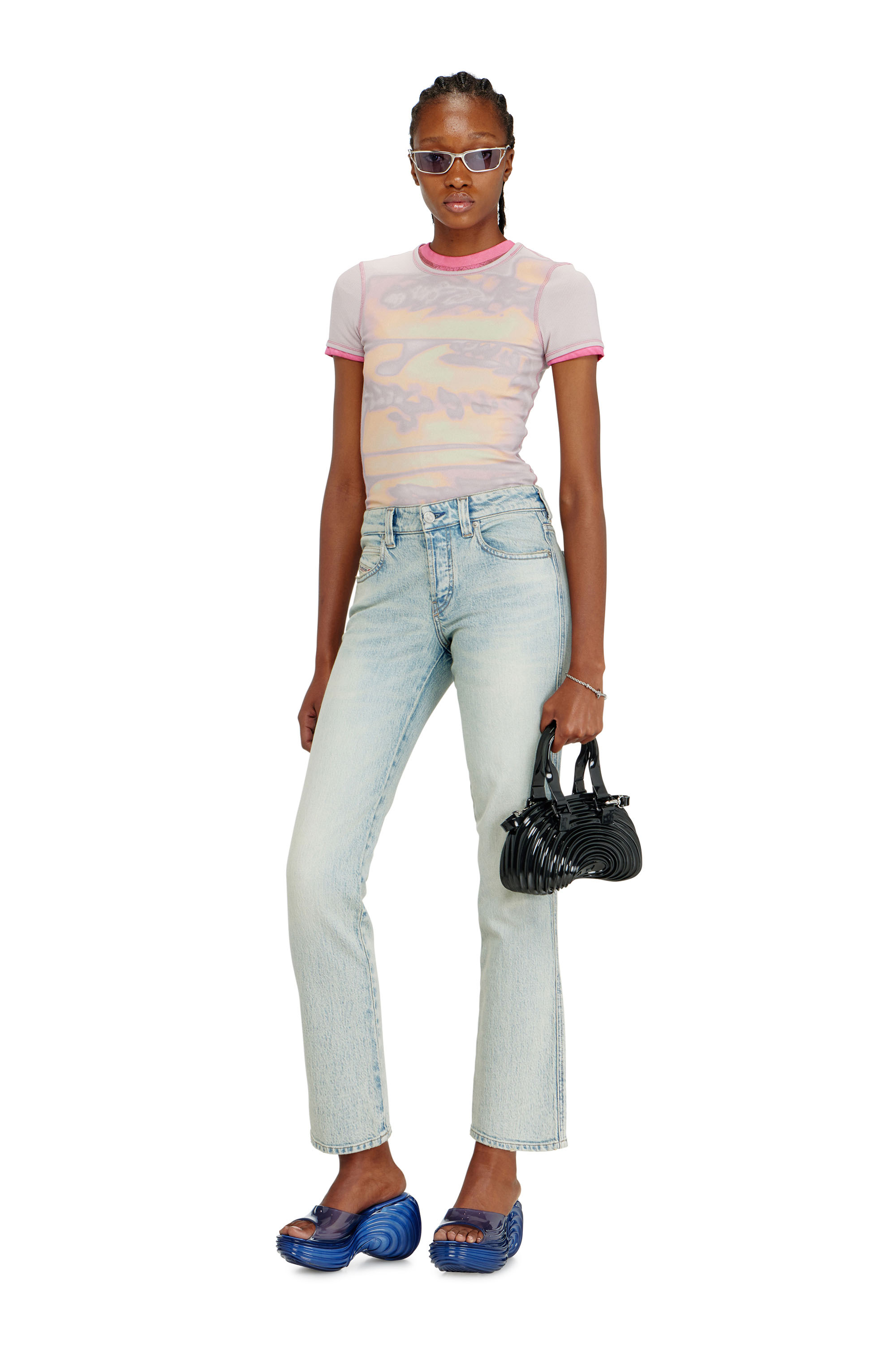Diesel - MELISSA QUANTUM PLATFORM, Woman's Platform mule in Melflex&reg; in Blue - 2