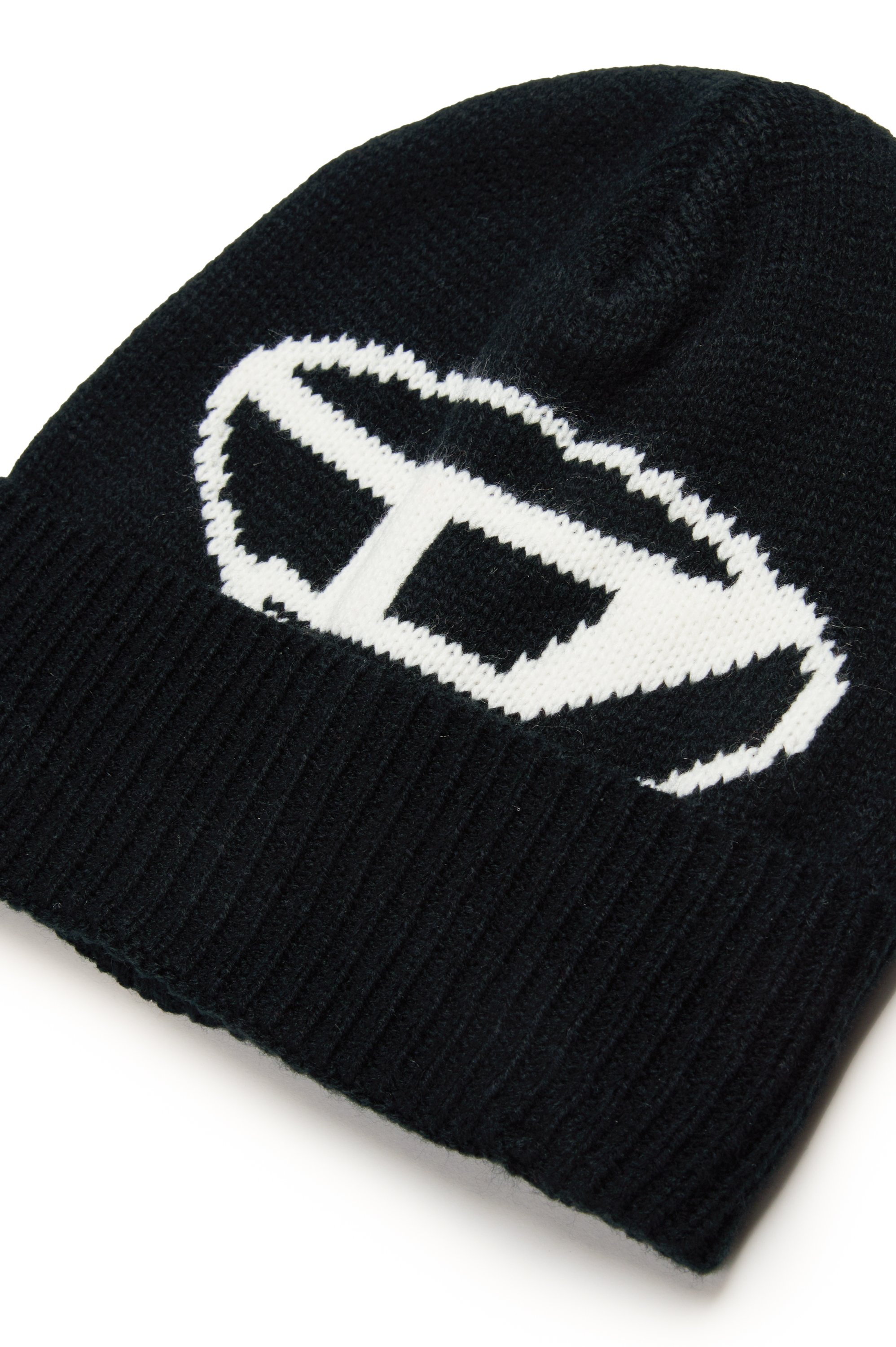 Diesel - FDINLAY, Unisex's Beanie with Oval D logo in Black - 3