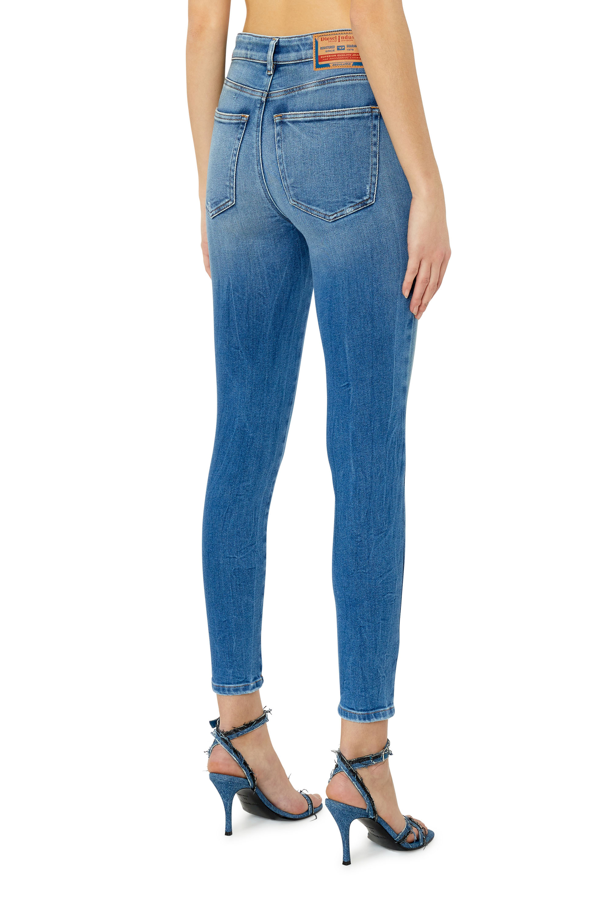 Diesel - 1984 Slandy high 09E91 Super skinny Jeans, Light Blue - Image 2