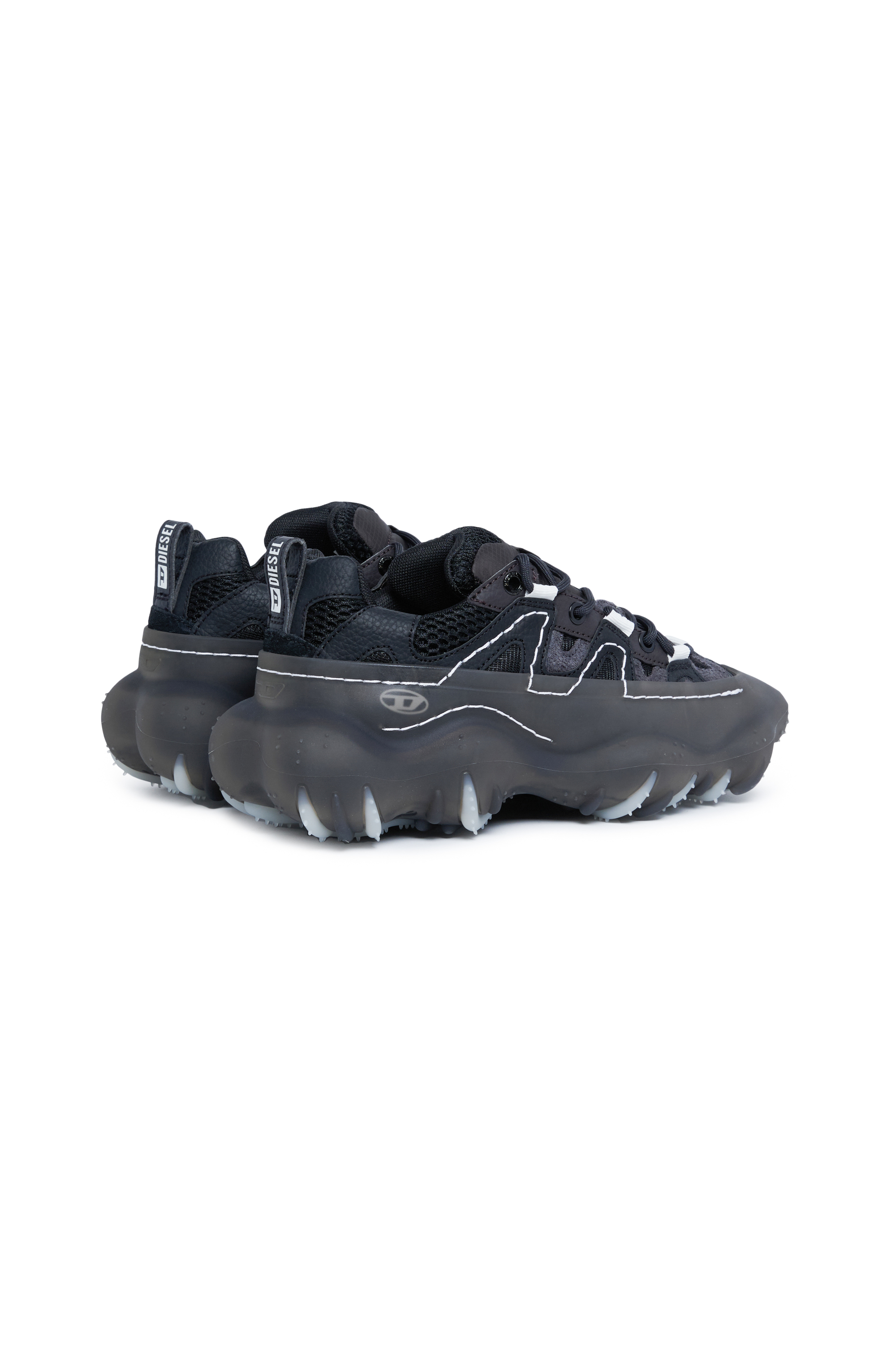 Diesel - S-PROTOTYPE P1, Unisex's Sneakers in mesh, leather and ripstop in Black - 3