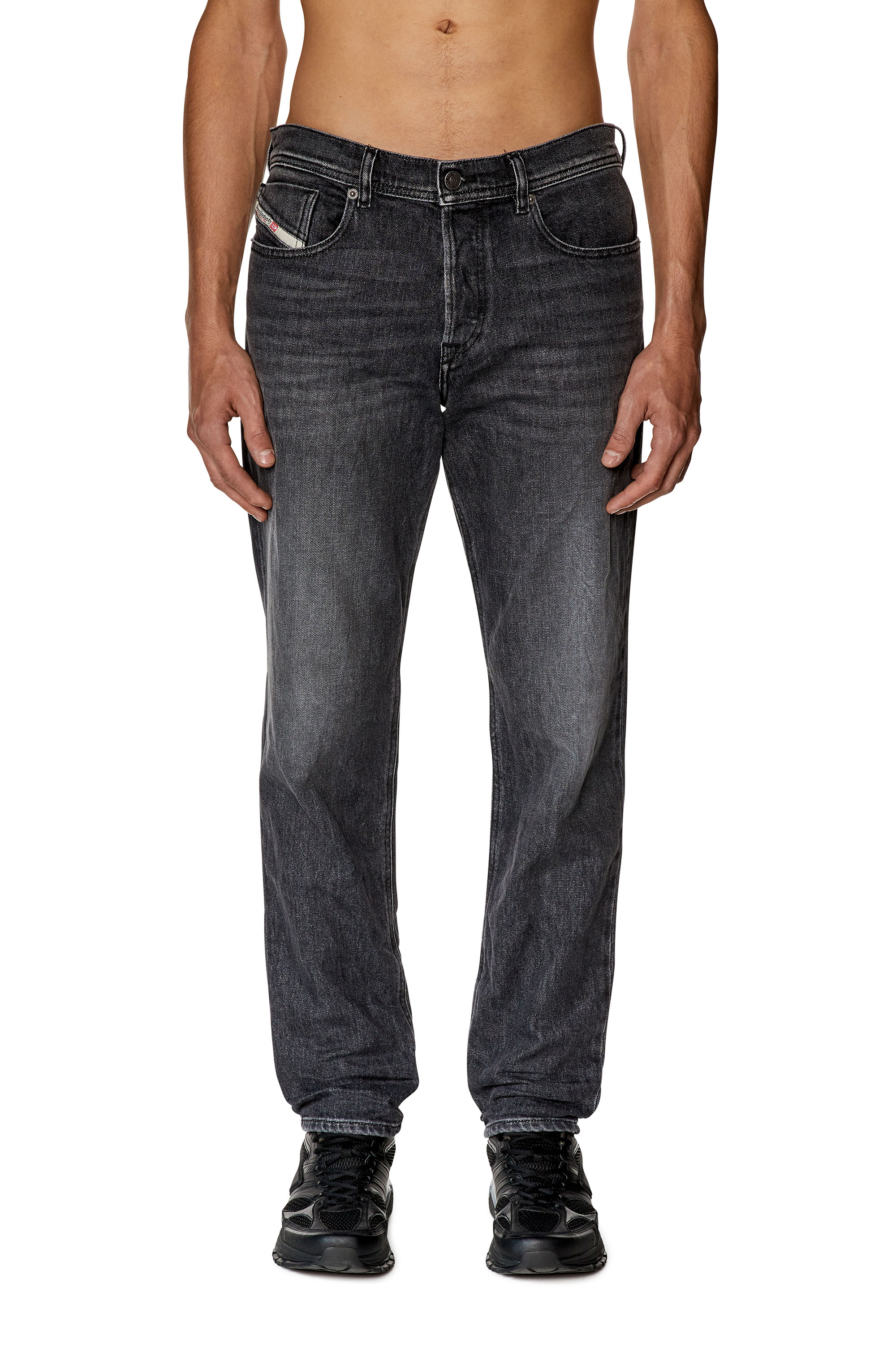 Diesel - 2023 D-Finitive 09F84 Tapered Jeans, Black/Dark grey - Image 1