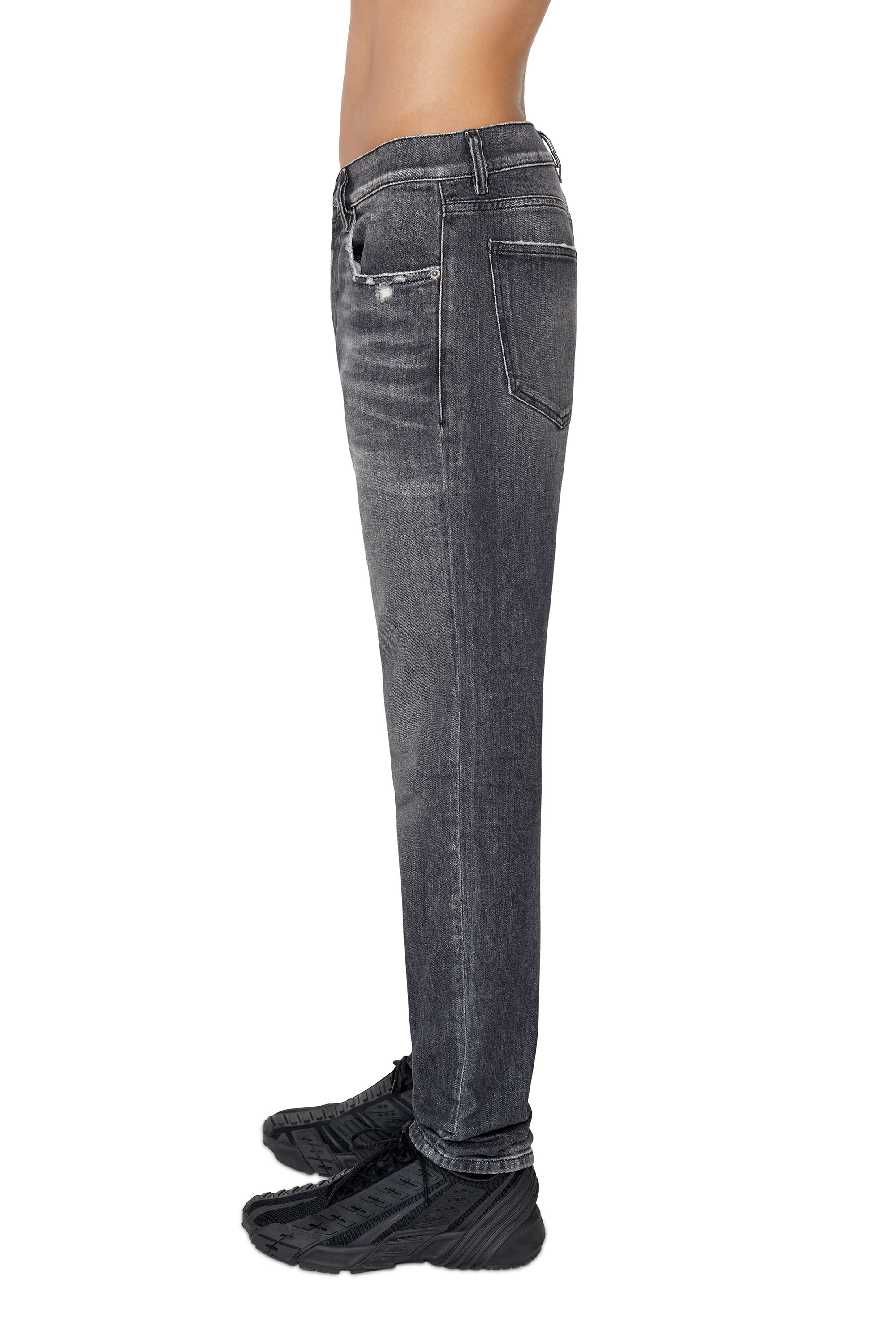 Diesel - 2019 D-STRUKT 09E46 Slim Jeans, Black/Dark grey - Image 4