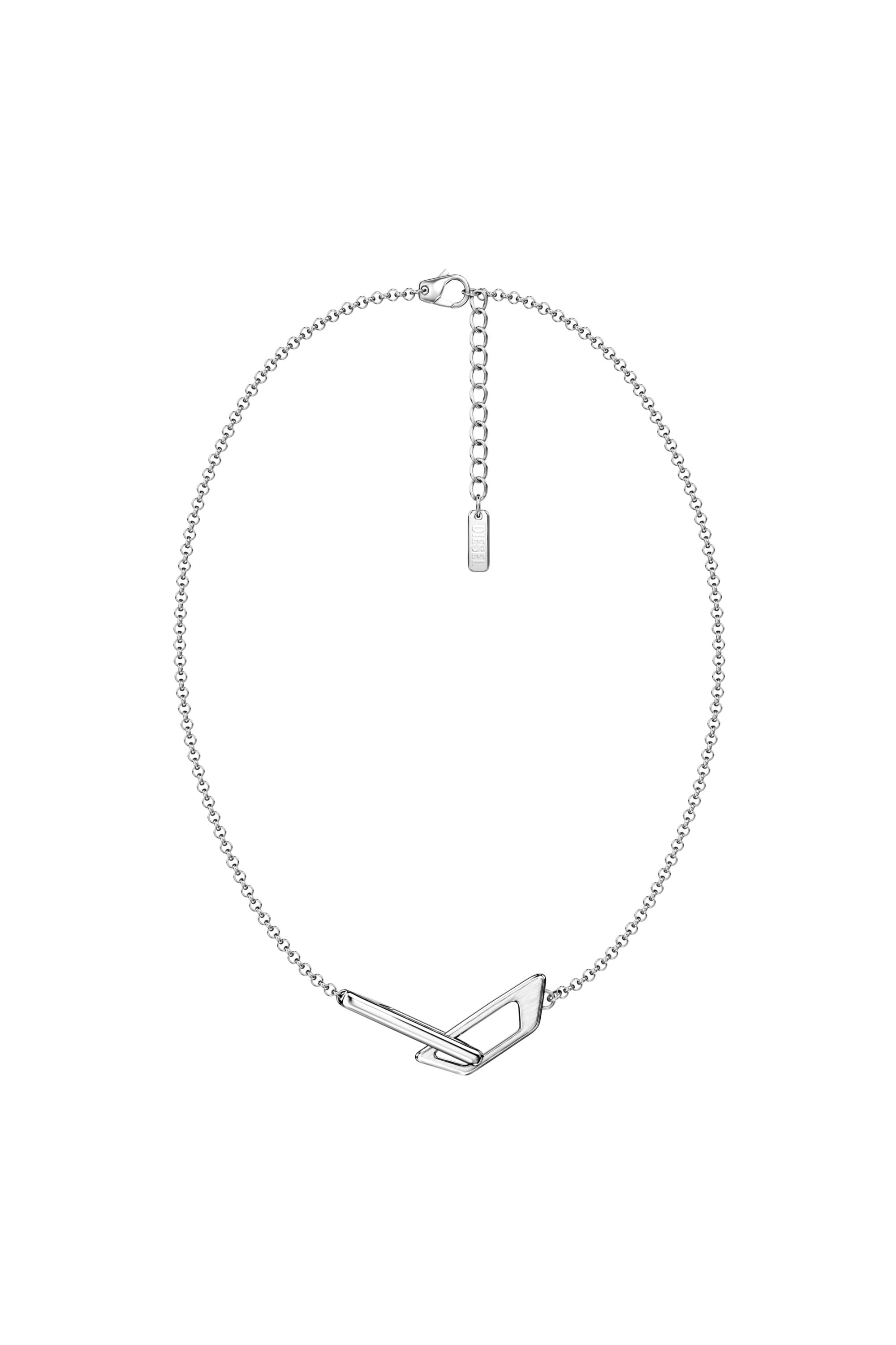 Diesel - DX1727040, Unisex's Stainless Steel Band Necklace in Silver - 1
