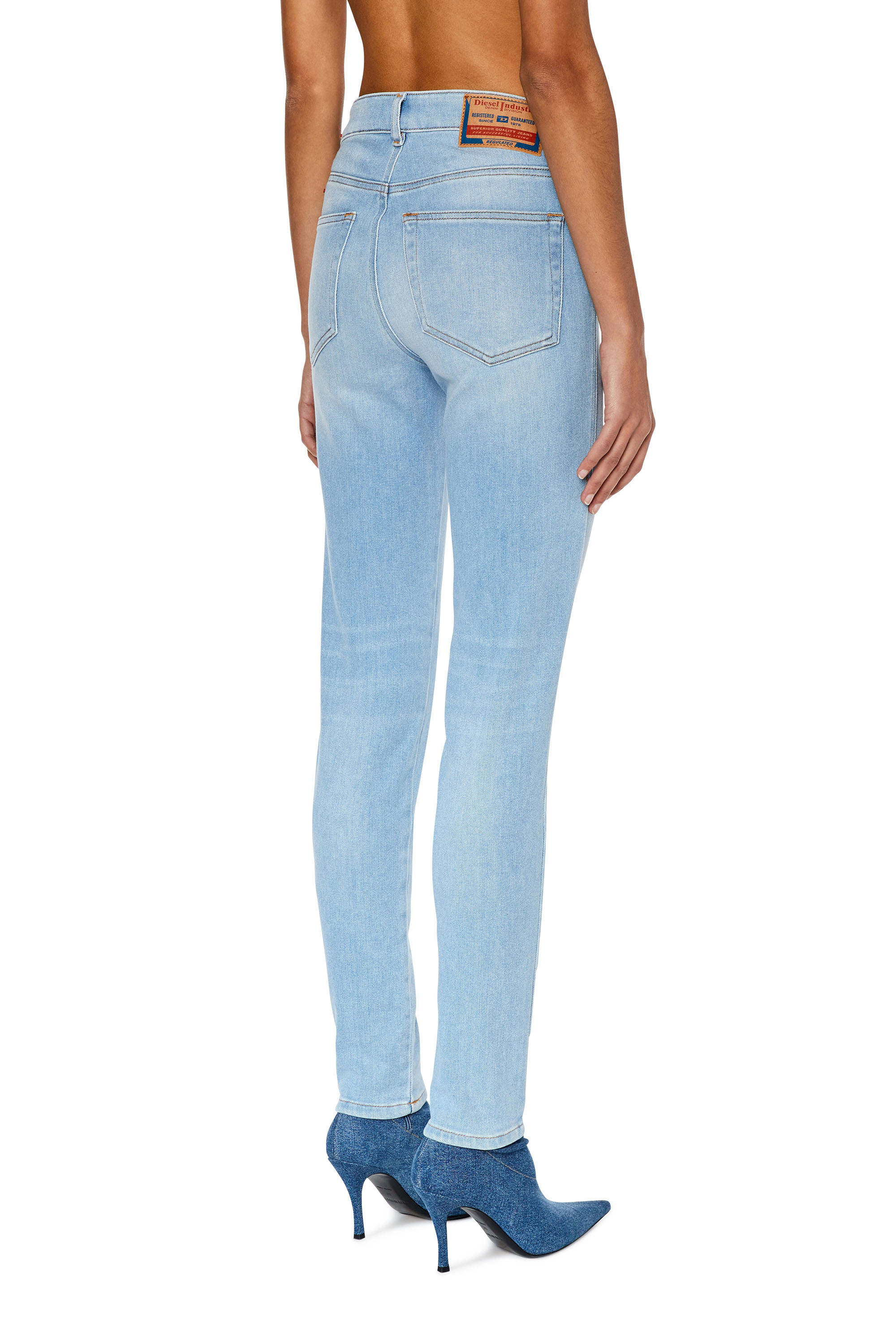 Diesel - Super skinny Jeans 2017 Slandy 09E76, Light Blue - Image 2