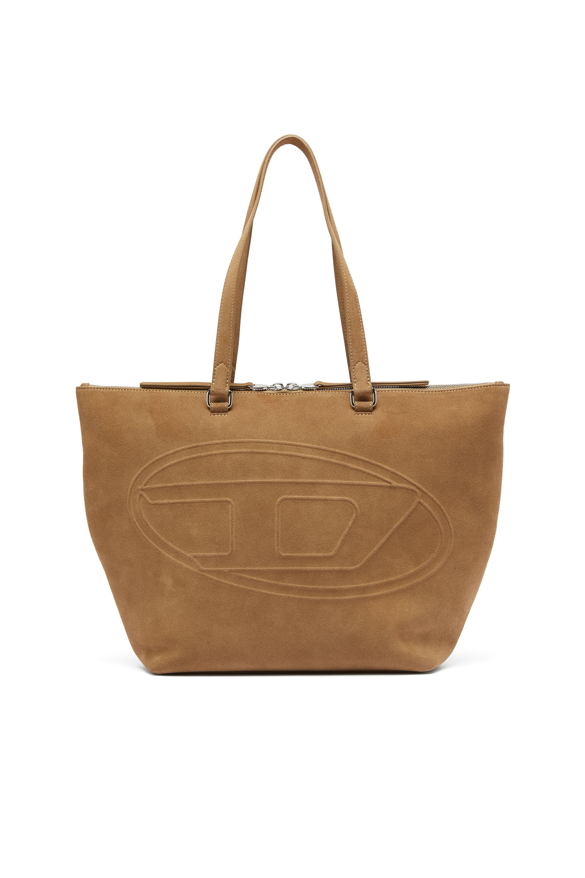 Diesel - 1DR DOME TOTE E/W, Unisex's 1DR Dome-Suede tote with Oval D Logo in Camel - 1