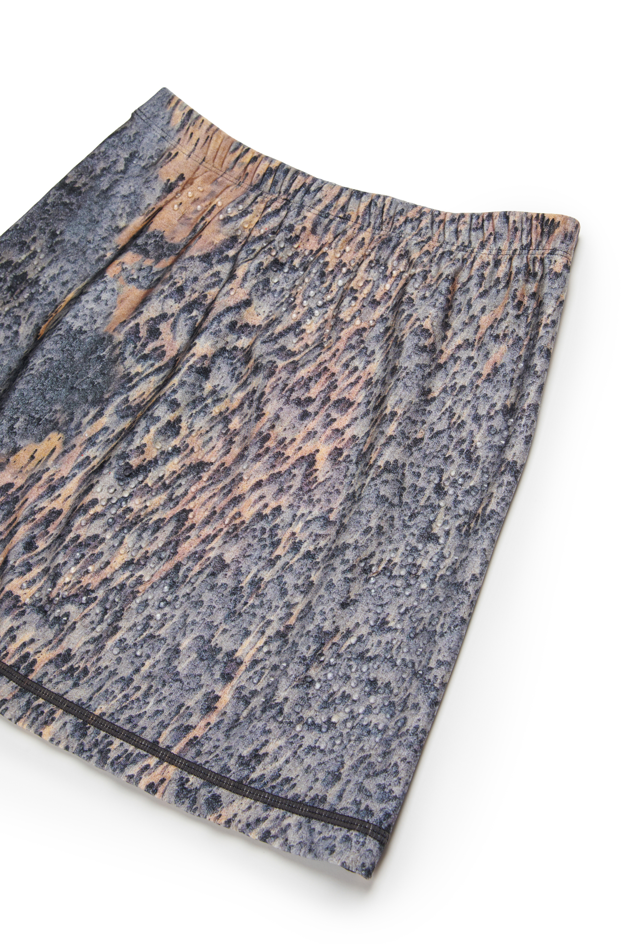 Diesel - GAELA, Woman's Nylon skirt with graphic print in Blue/Brown - 3